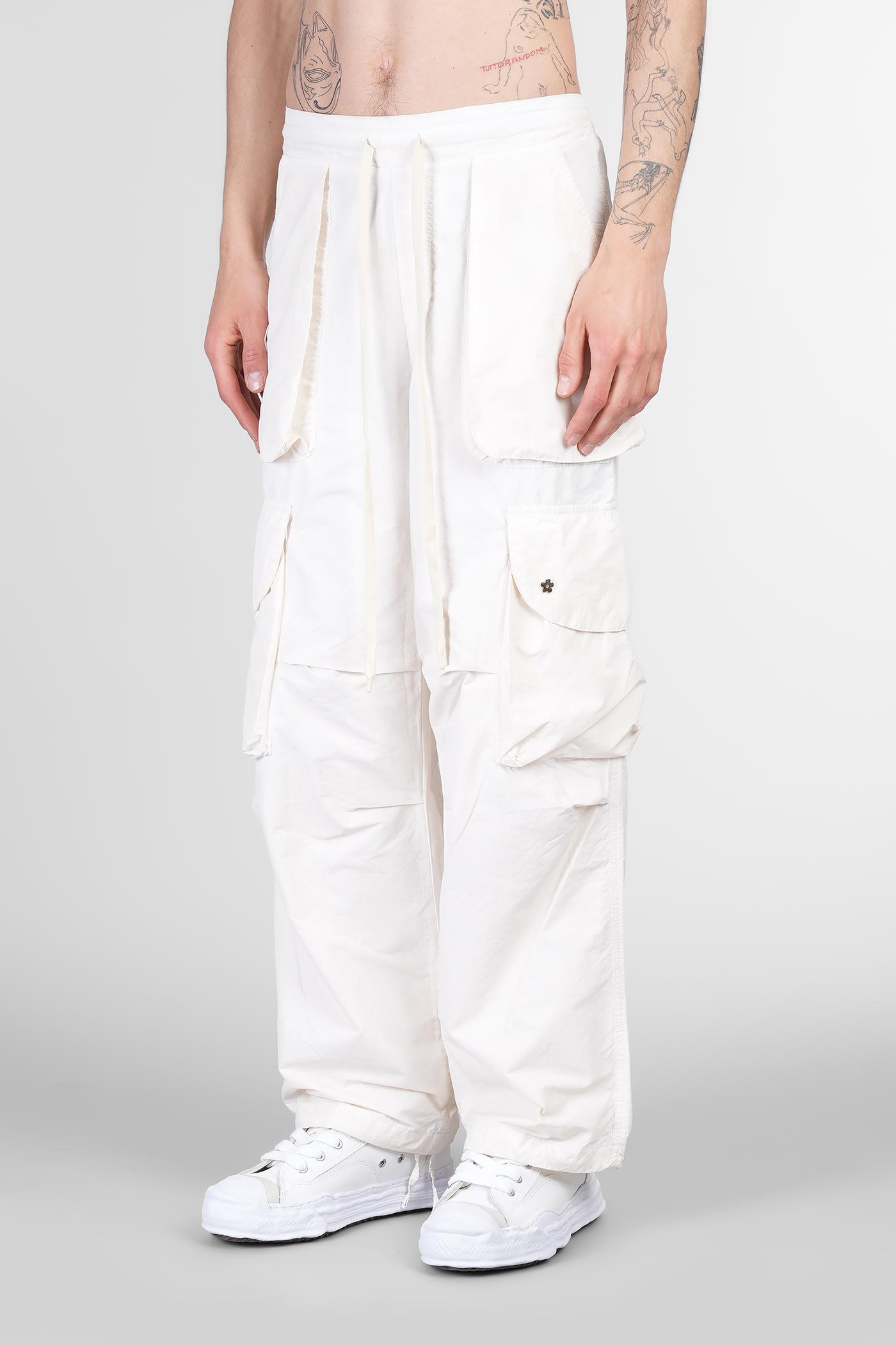 A Paper Kid Pants In Beige Polyamide