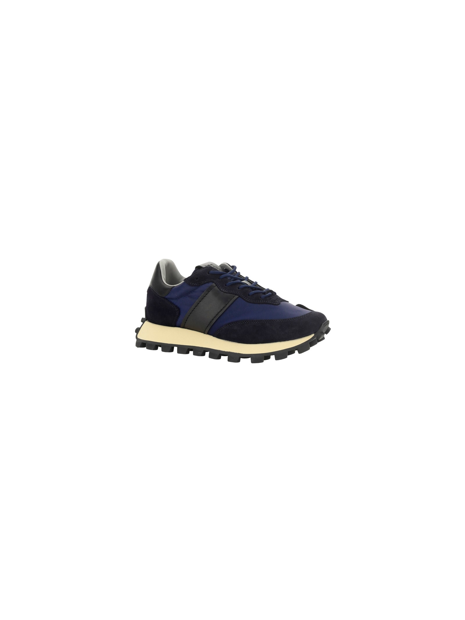 Shop Tod's Running Sneakers In Blue/black