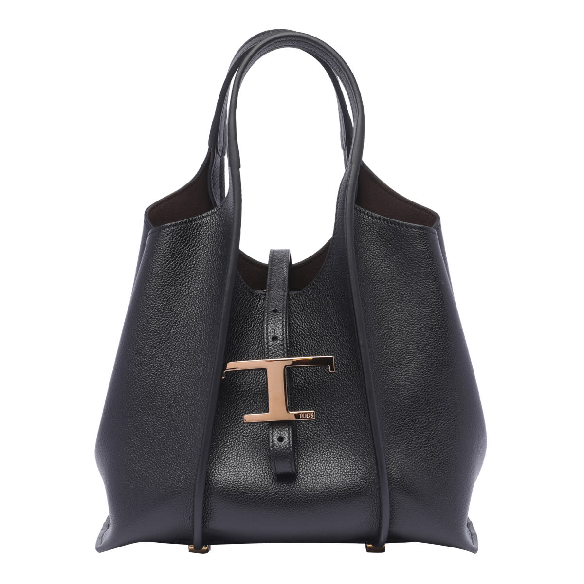 Shop Tod's Mini T-timeless Shopping Bag In Black