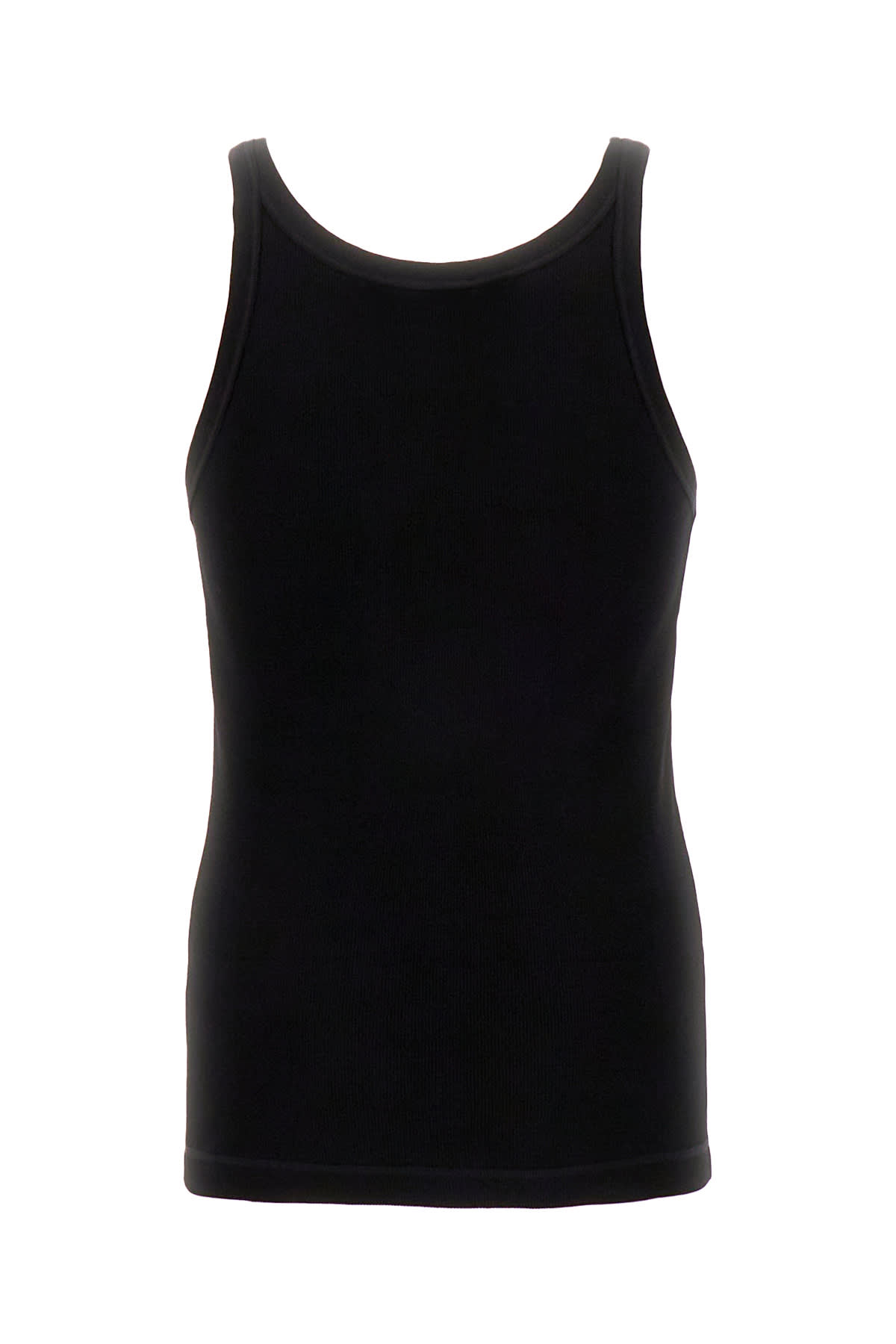 Shop Dolce & Gabbana Black Cotton Tank Top In N0000