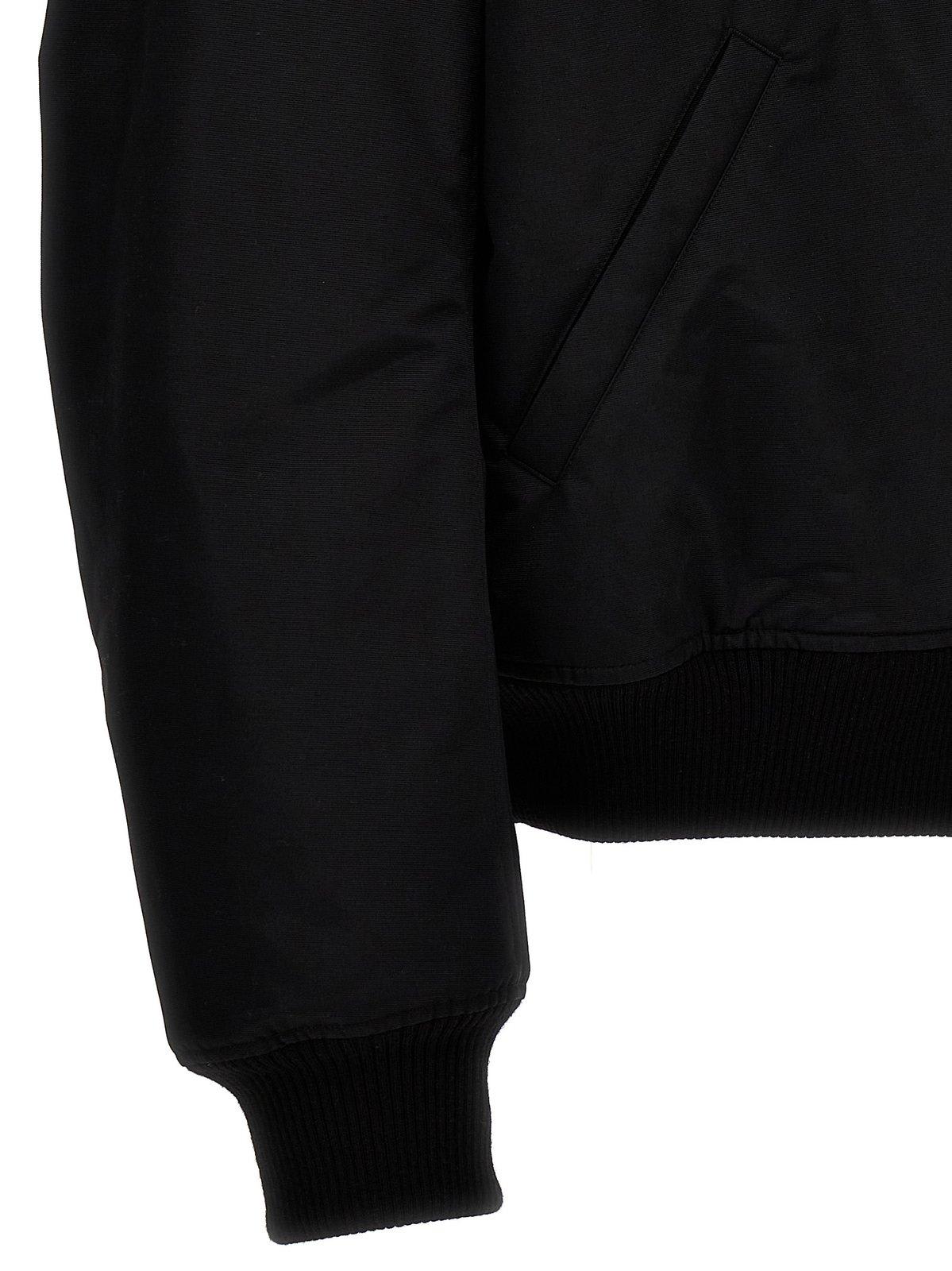 Shop Y-3 Team Button-up Bomber Jacket In Black