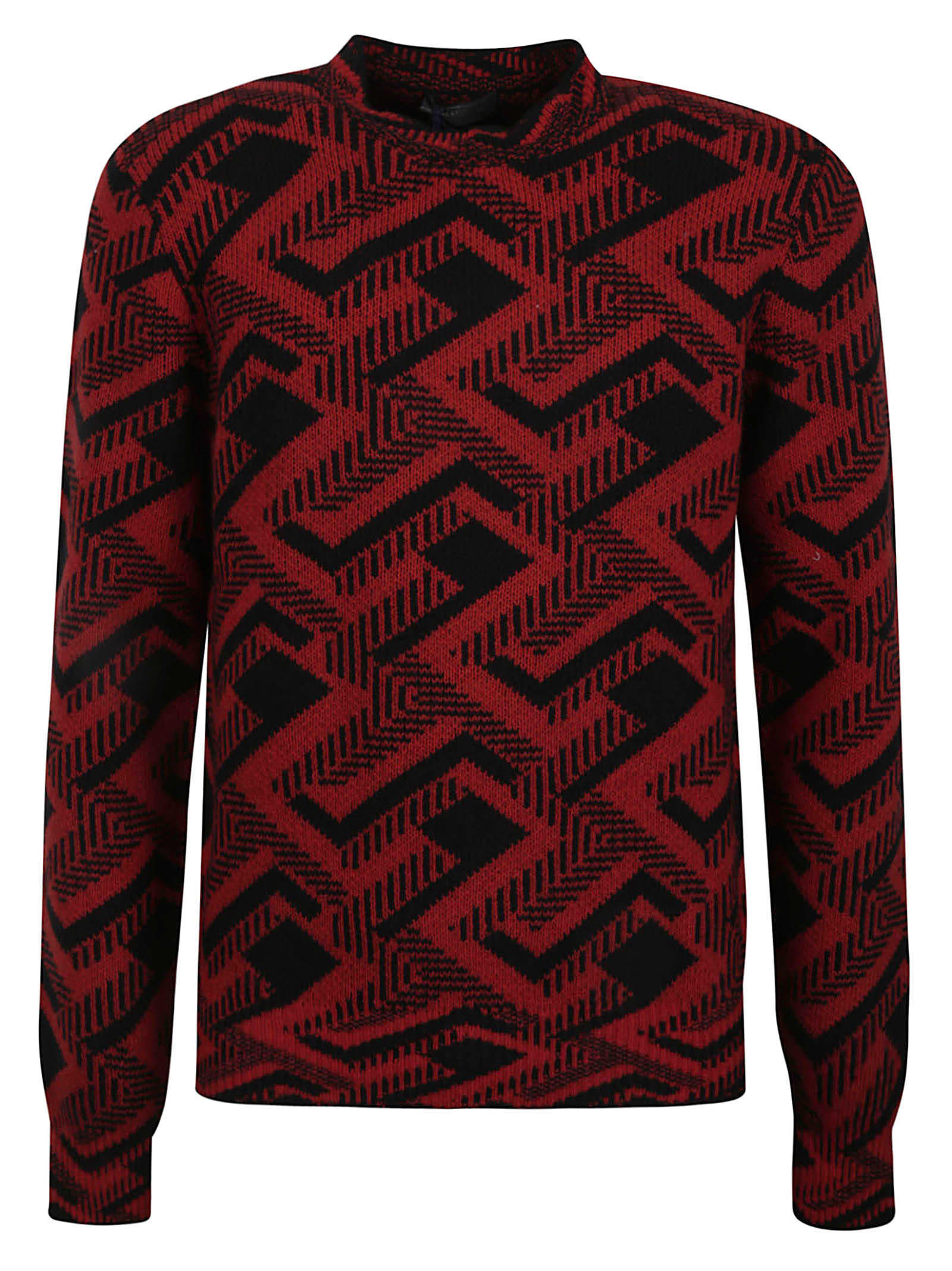 Prada Patterned Ribbed Sweater