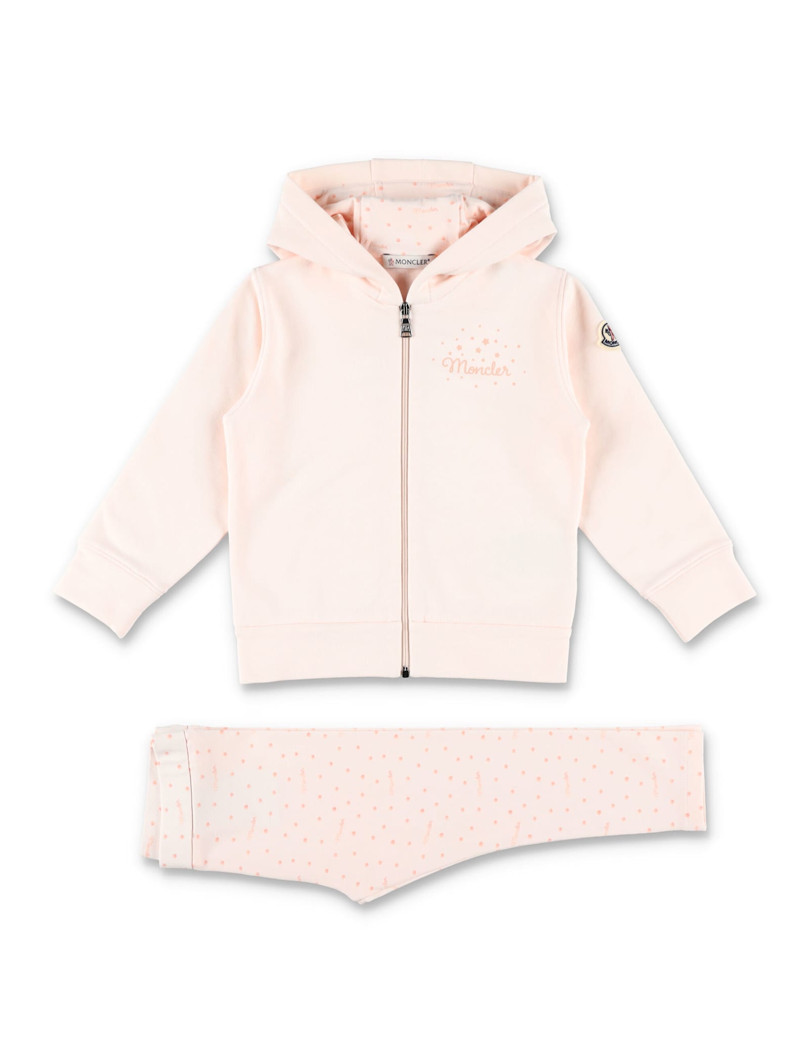Moncler Kid - Star Print Tracksuit Set In Neutral