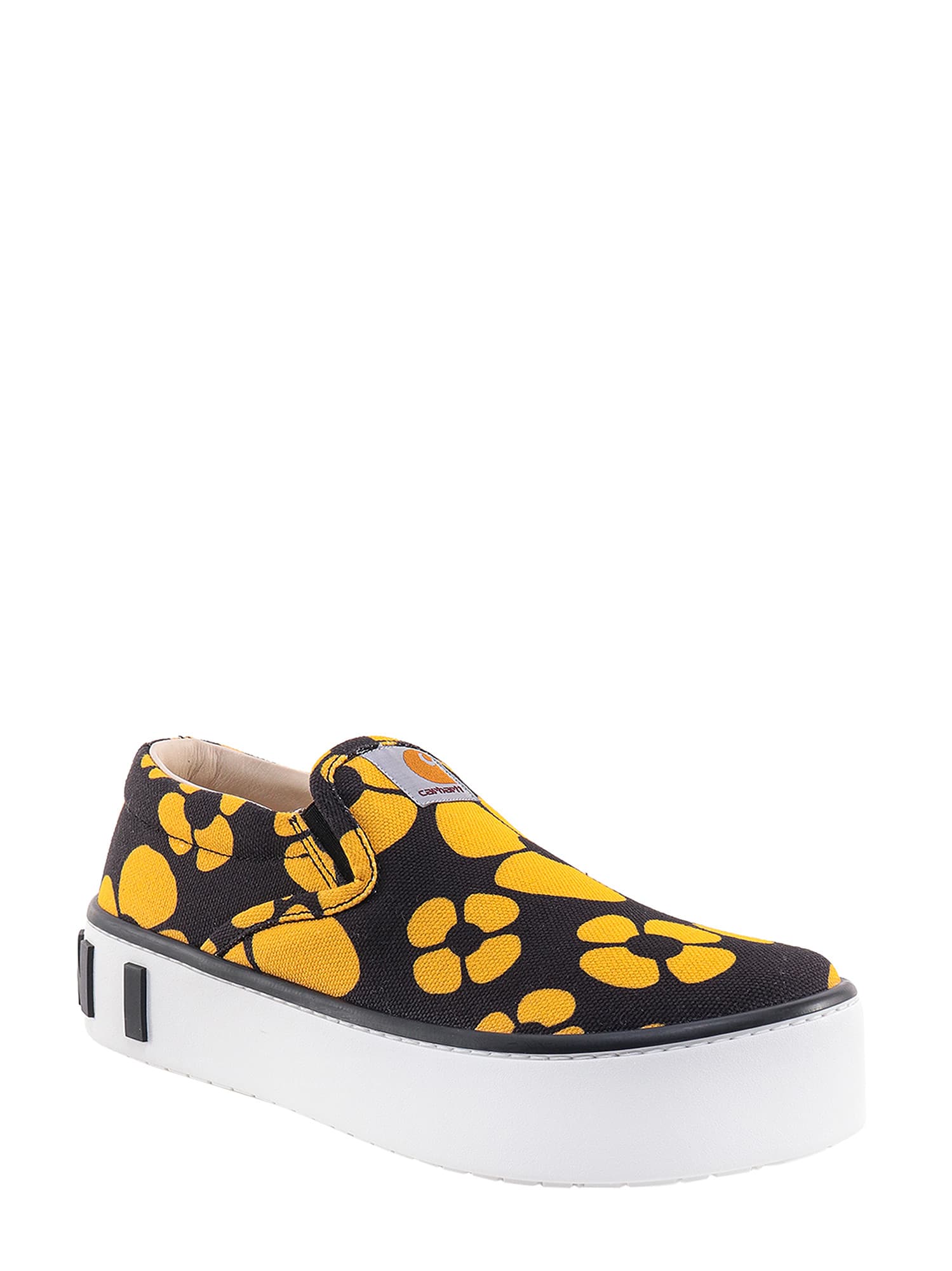 Marni Printed Slip On Sneakers In Black
