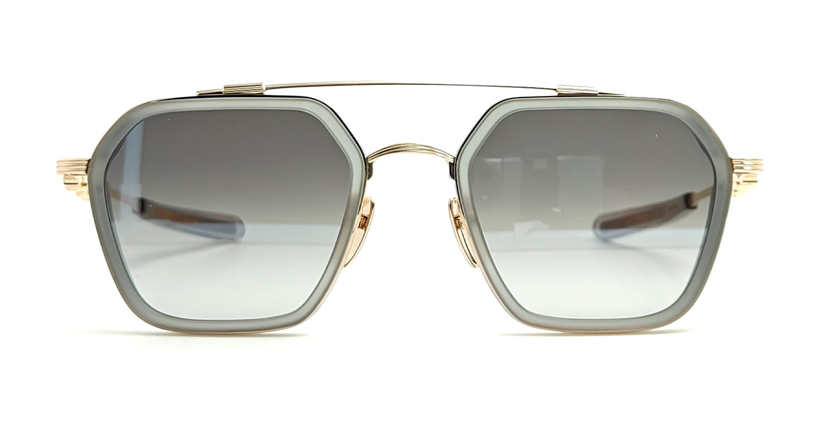 Shop Chrome Hearts Hotation - Matte Graphite Sunglasses In Gold/grey