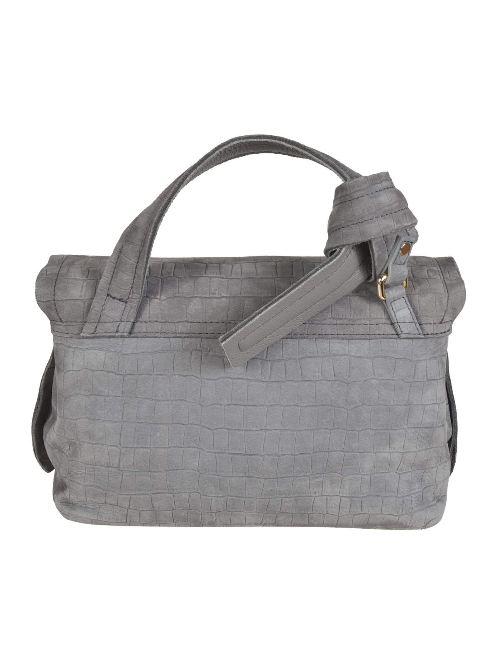 Shop Zanellato Caiman Postina Tote In Grey