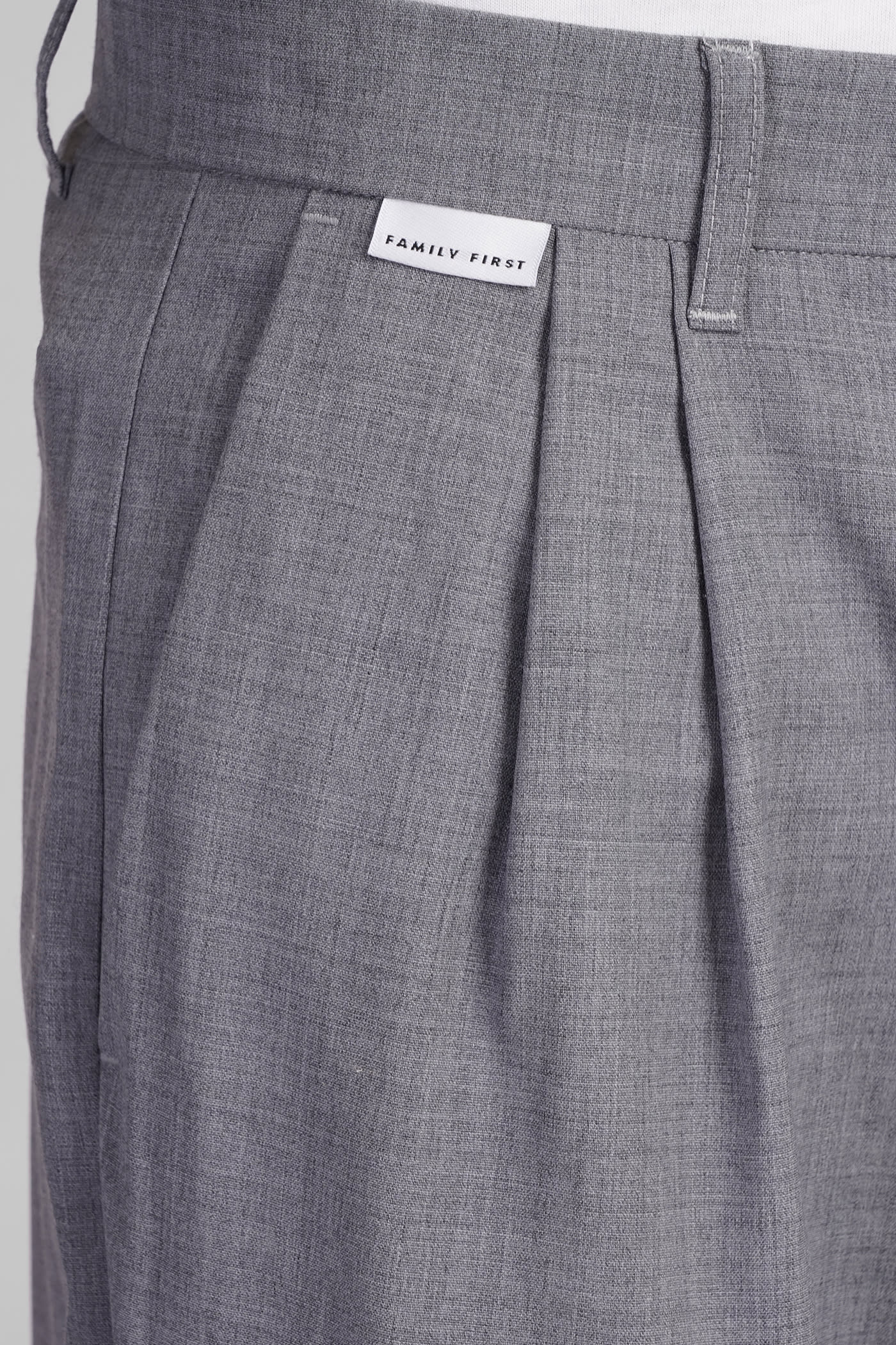 Shop Family First Milano Pants In Grey Polyester