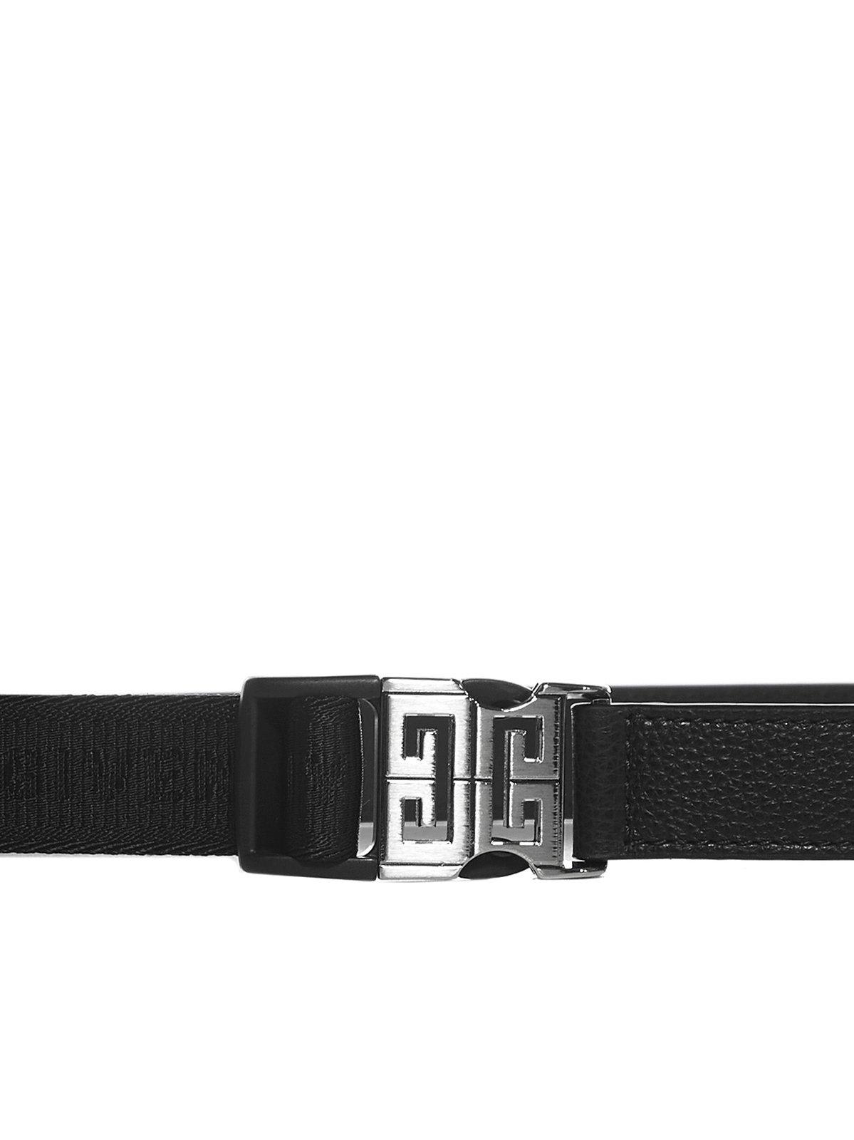 Shop Givenchy 4g Buckle Belt In Black