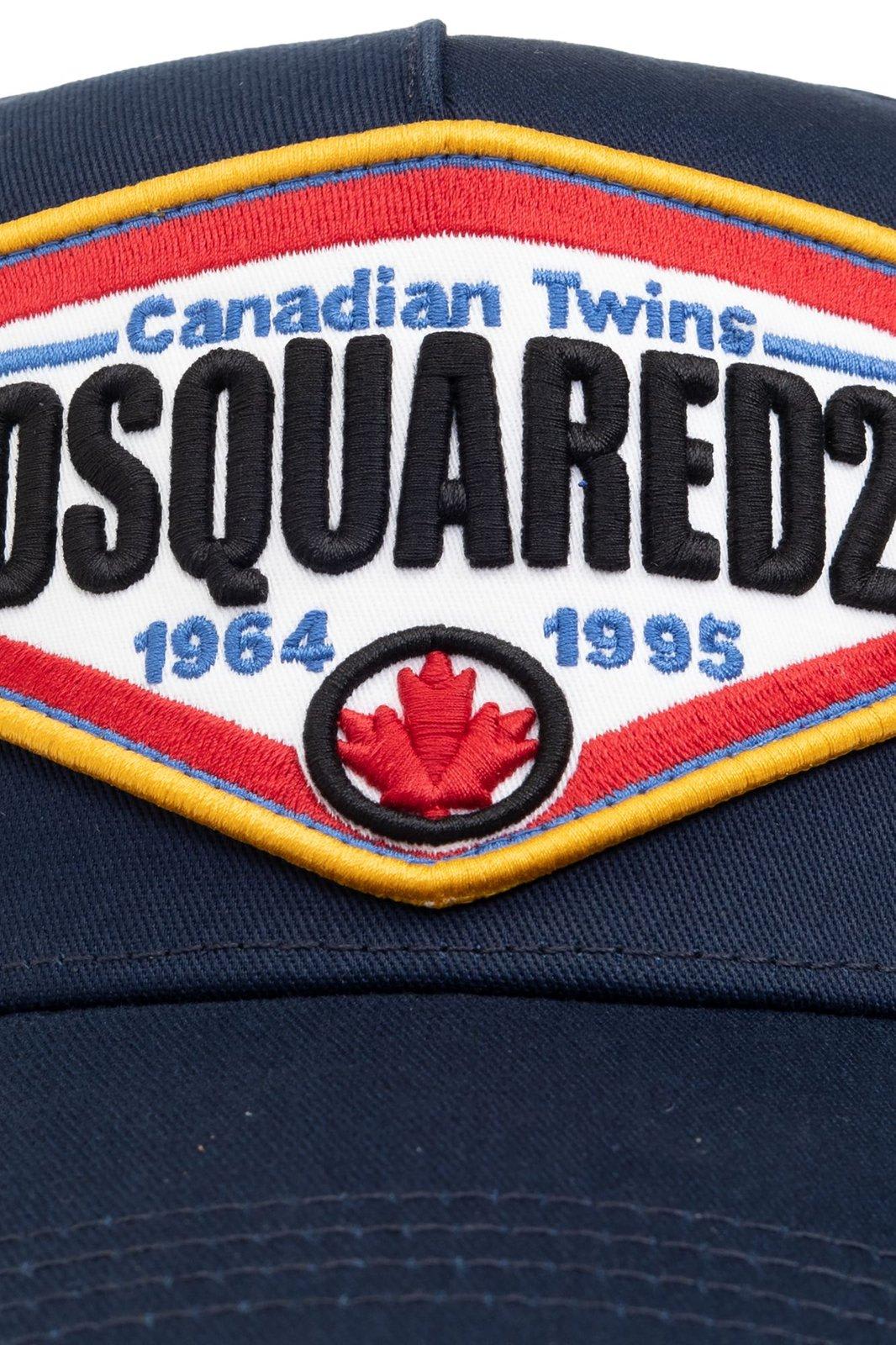 Shop Dsquared2 Logo Patch Baseball Cap In Navy