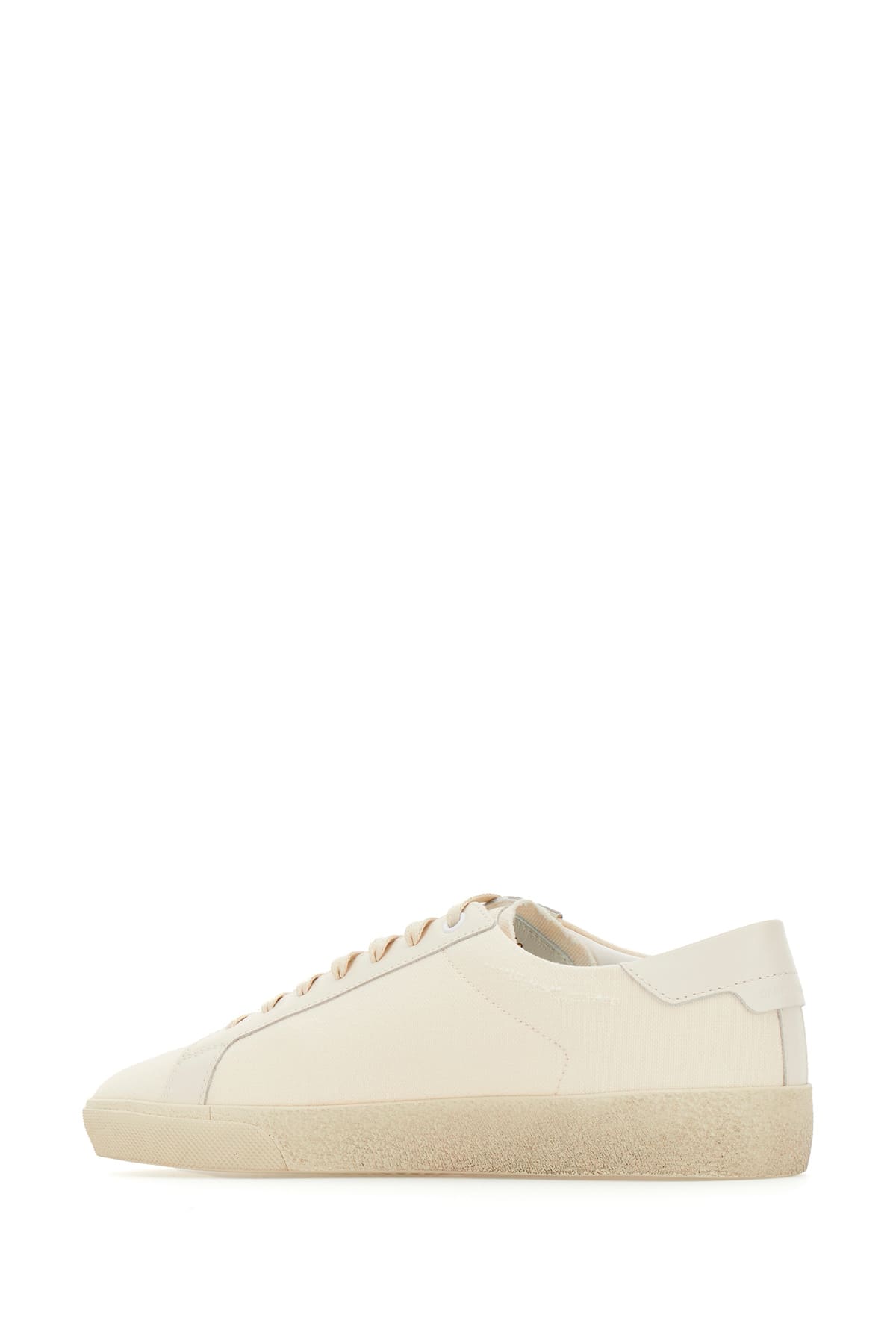 Shop Saint Laurent Ivory Canvas Sl/06 Sneakers In Panna Panna