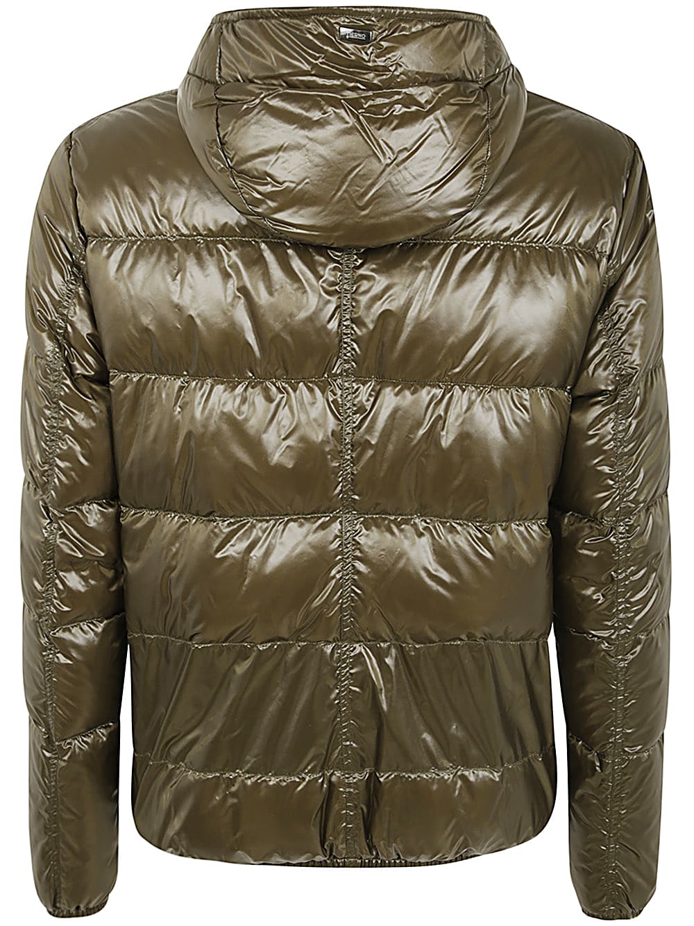 Shop Herno Man Padded Jacket In Military Green