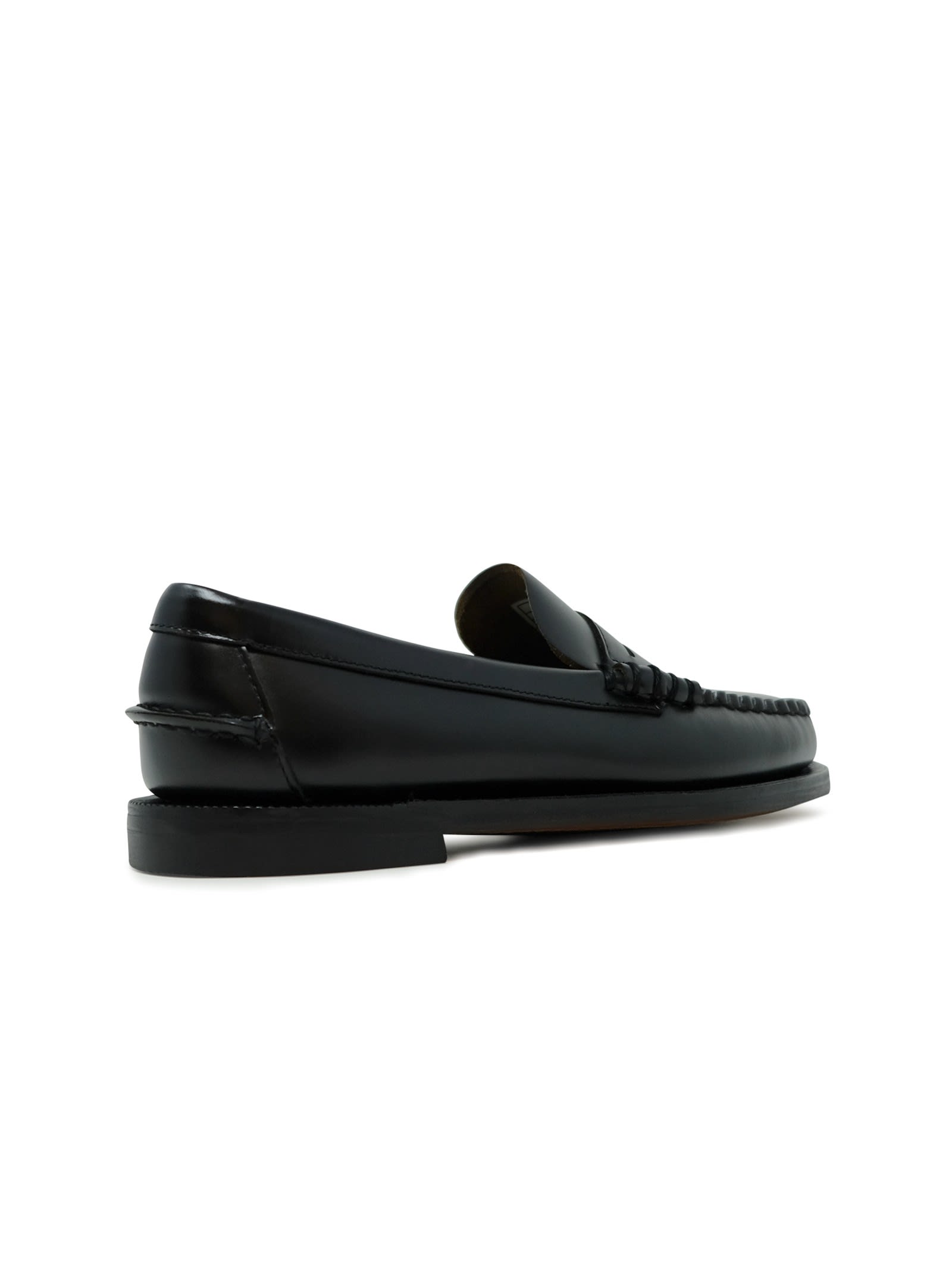 Sebago Dan Bordeaux Pull-on Loafers In Leather Woman In Black