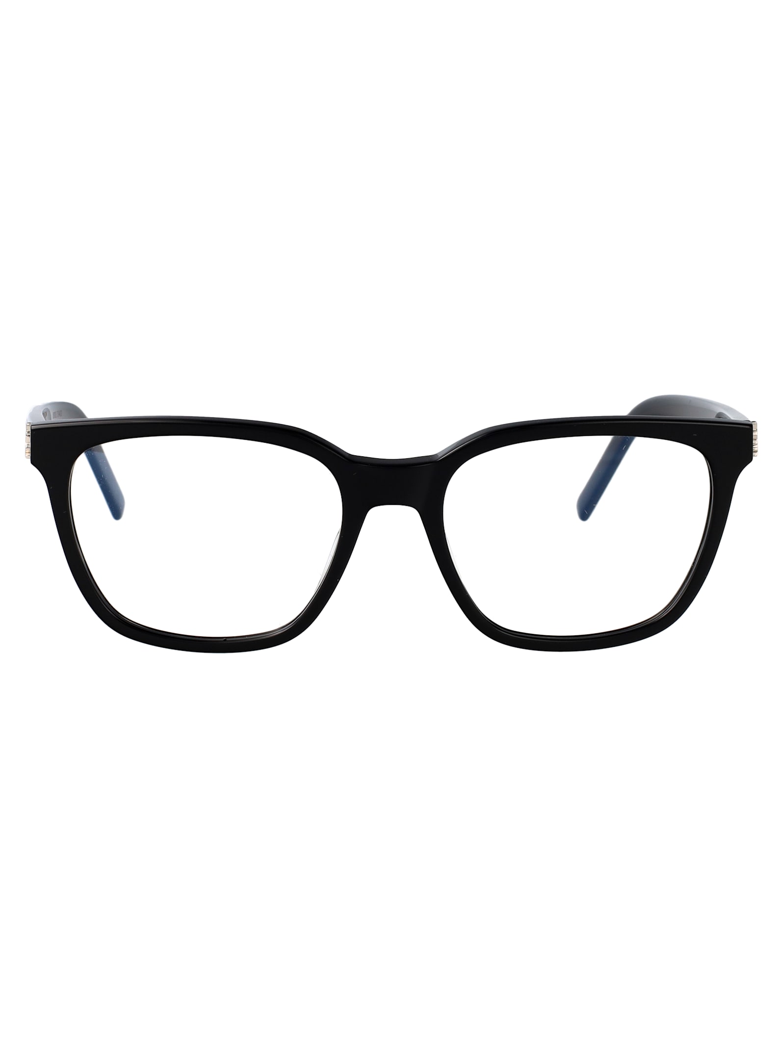 Saint Laurent Black Black Transparent Acetate Glasses In Black