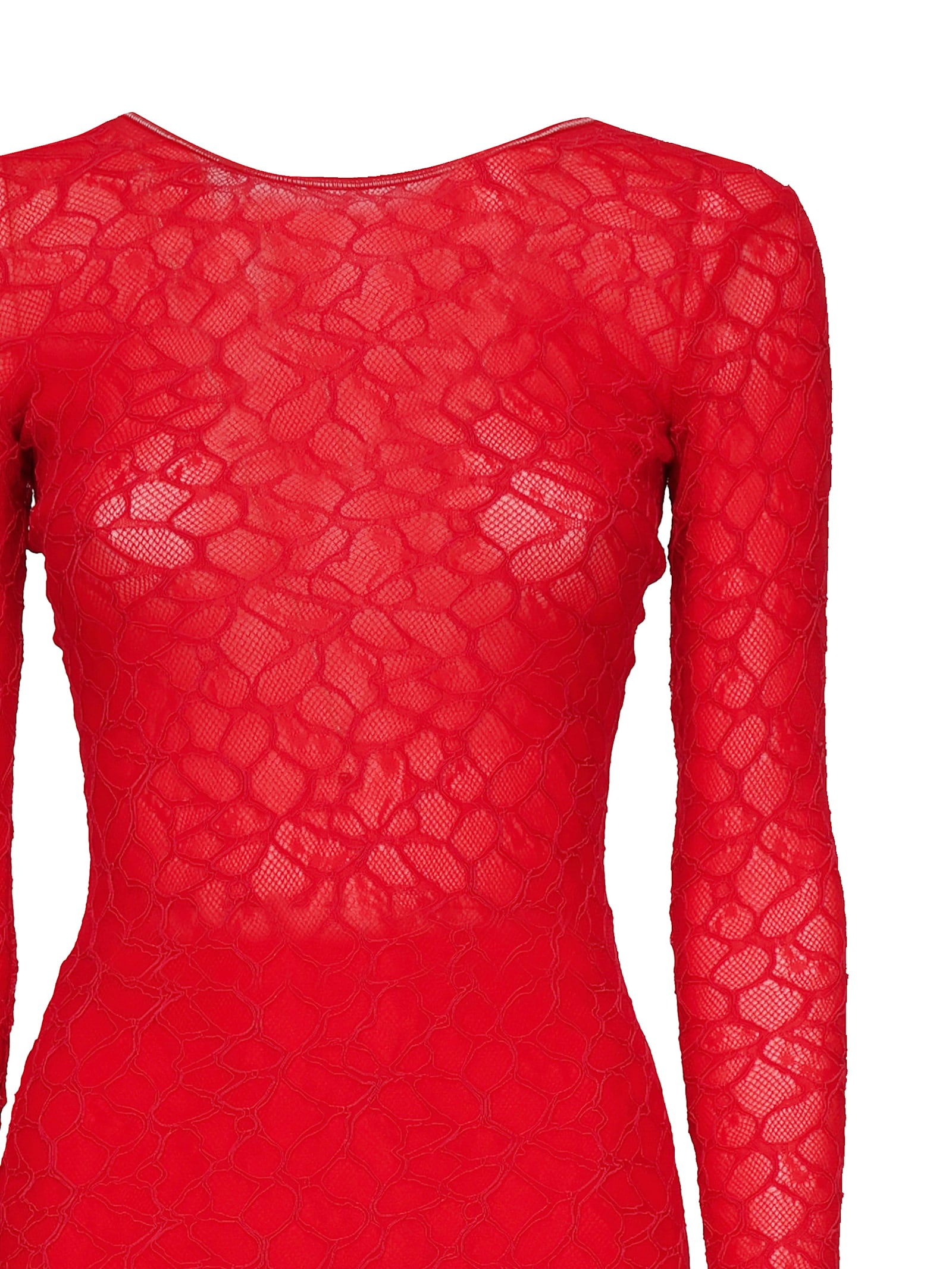 Shop Pinko Lace Dress With Open Back