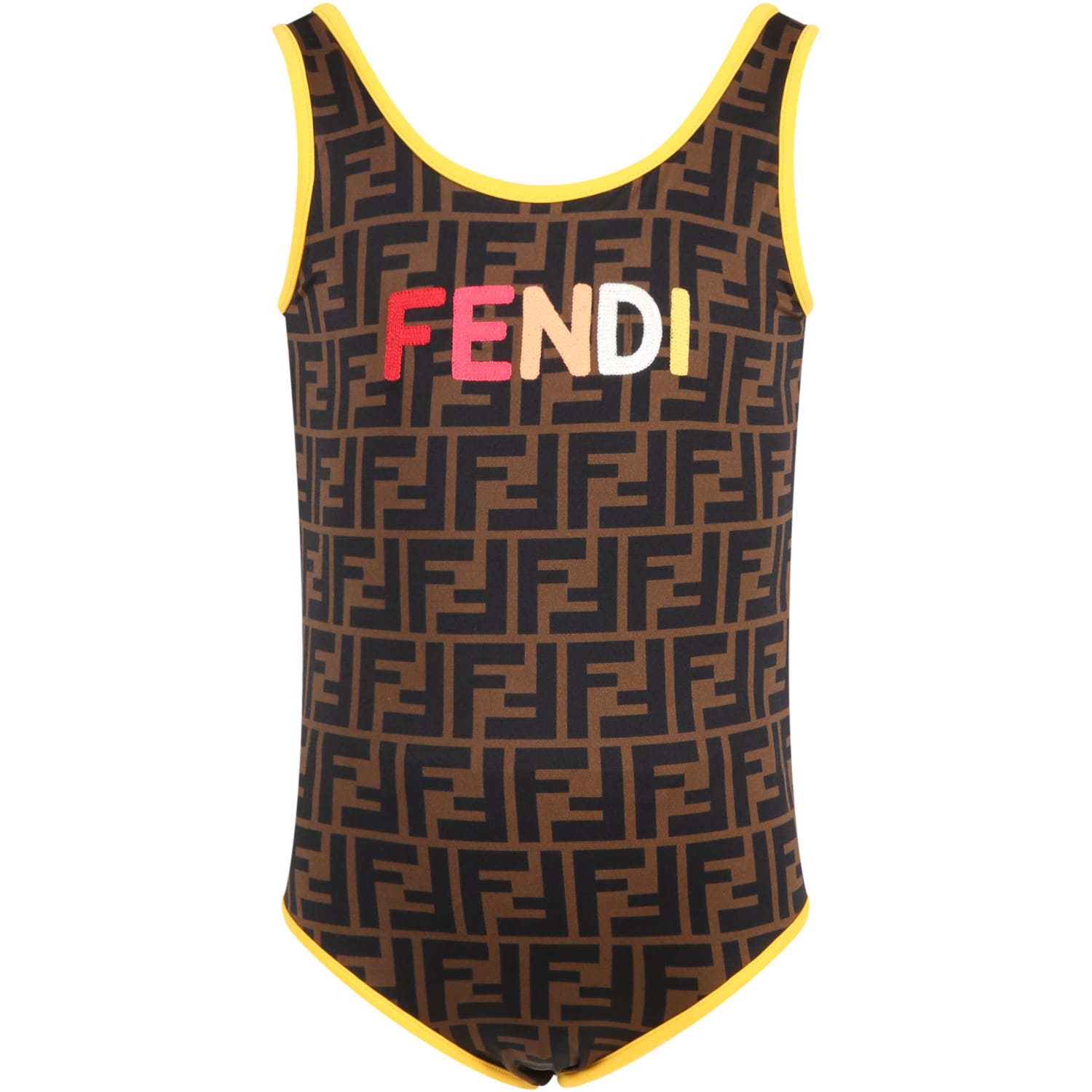 Fendi Multicolor Swimsuit For Girl
