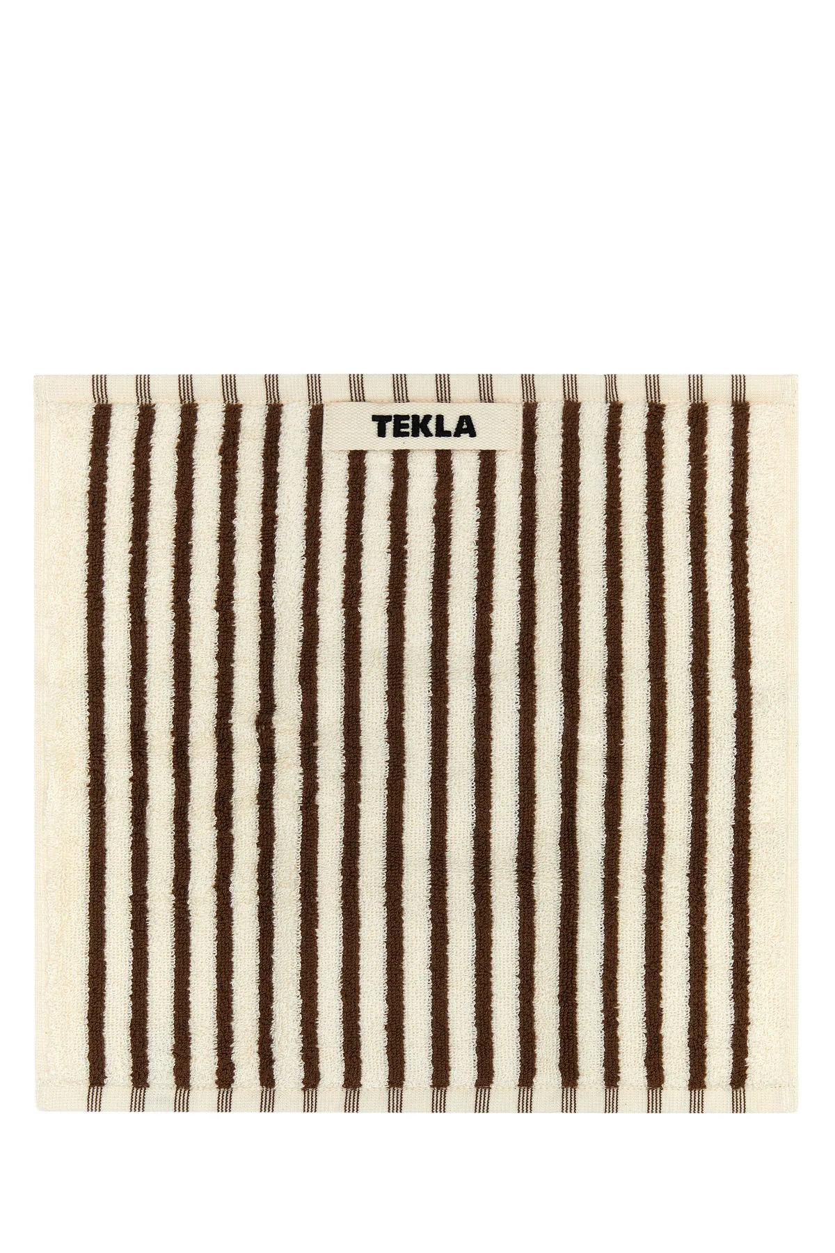 Shop Tekla Embroidered Terry Towel In Brown