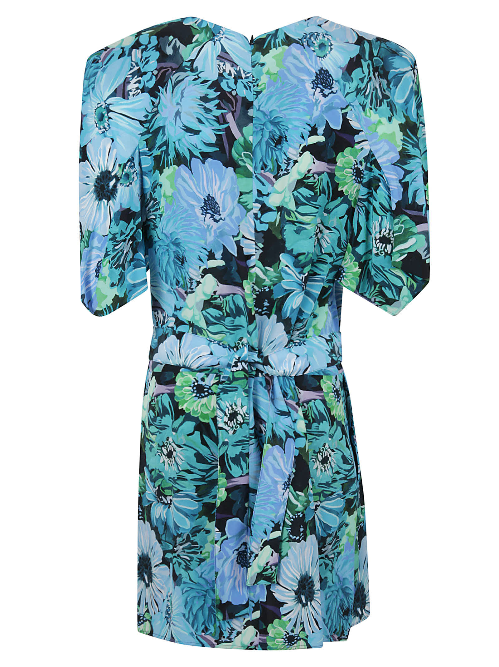 Shop Stella Mccartney Flower Print Dress In Multicolor/blue