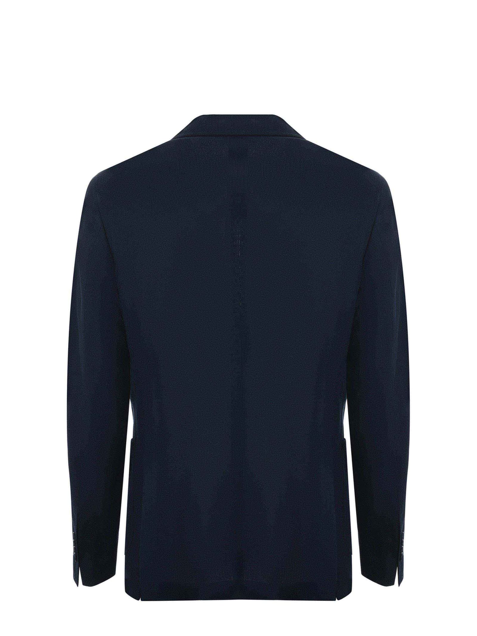 Shop Tagliatore Jacket In Blue