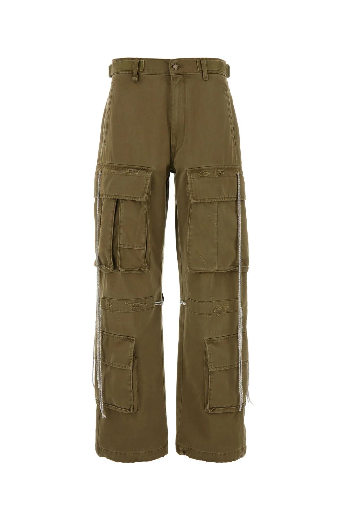 Darkpark Army Green Cotton Lavy Julian Cargo Pant In Brown