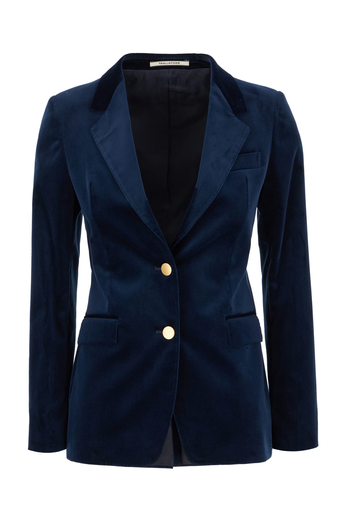 Tagliatore Navy Blue Velvet Blazer