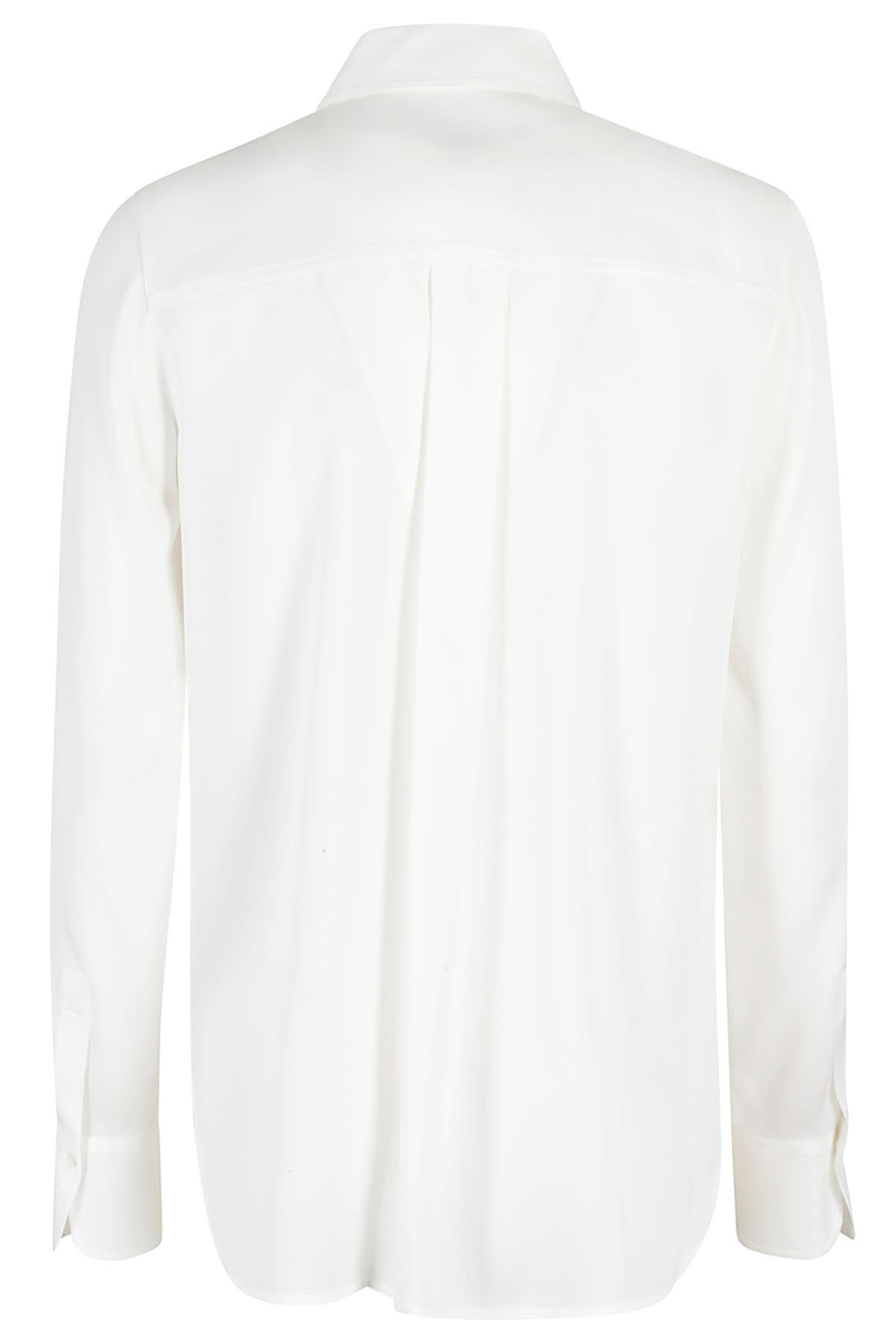 Shop Vince Slim Fitted Blouse In Owt Optic White