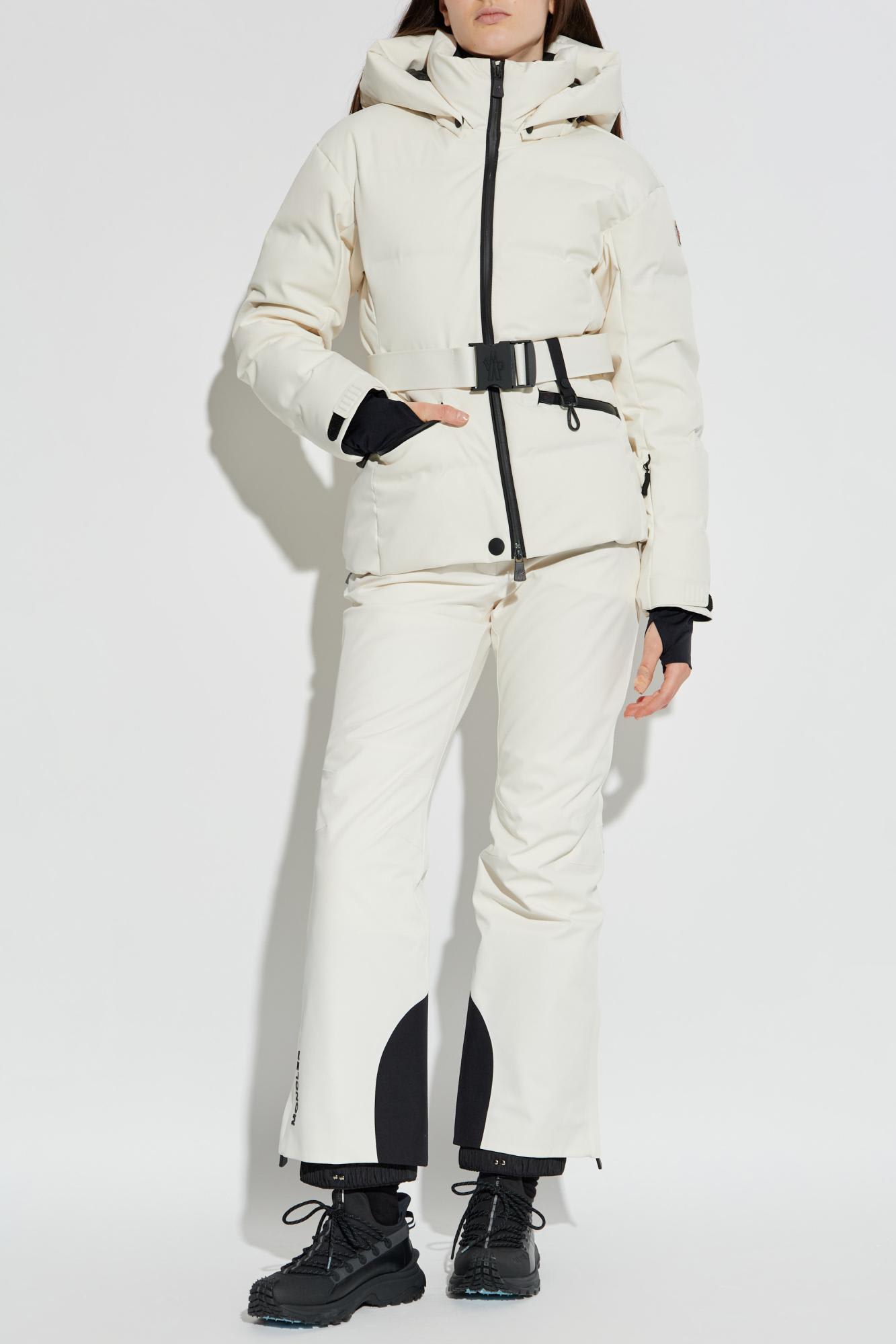 Moncler Down Padded Ski Jacket In Gray