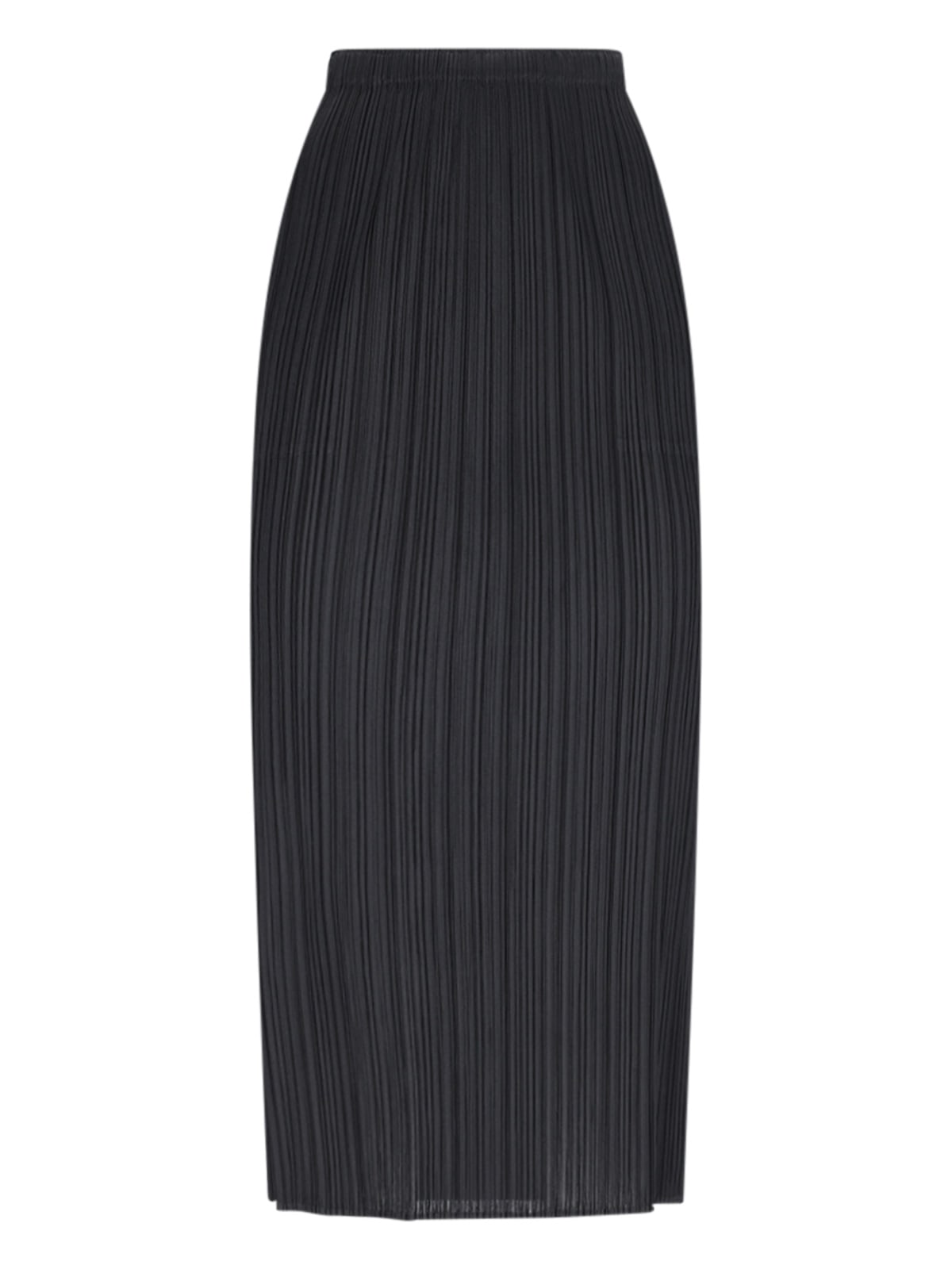 Issey Miyake Midi Sheath Skirt In Black