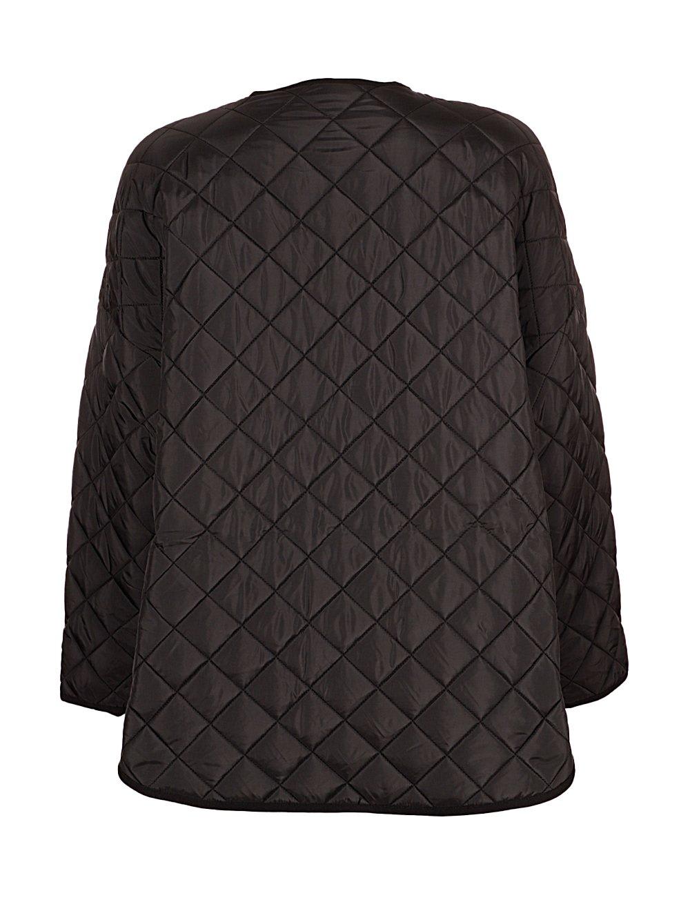 Shop Totême Oversized Quilted Buttoned Jacket In Nero