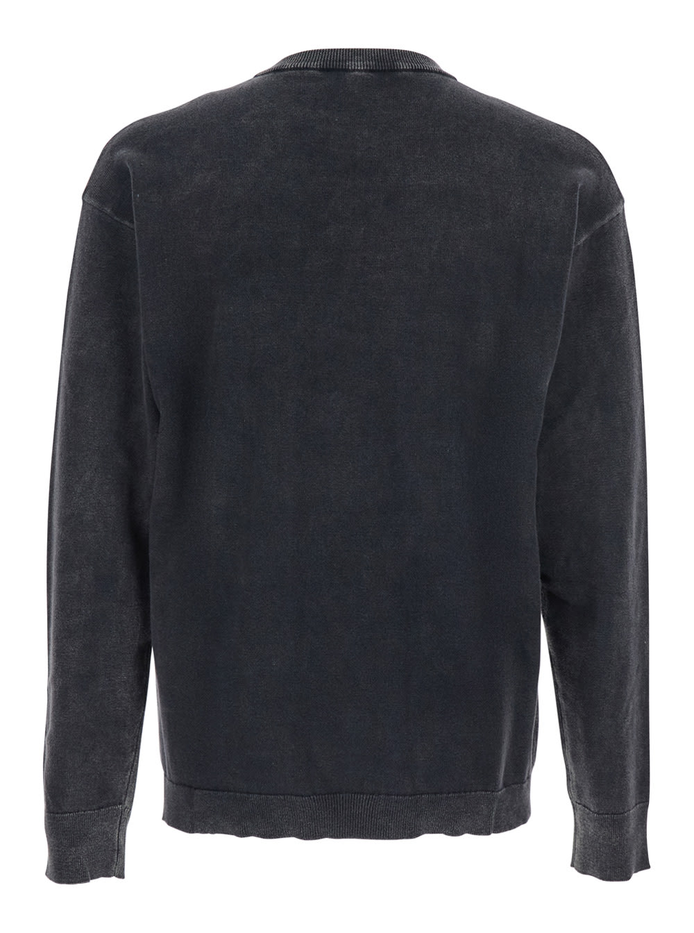 Diesel K-bennie Grey Crewneck T-shirt With Logo Embroidery On The Front In Cotton Man In Gray