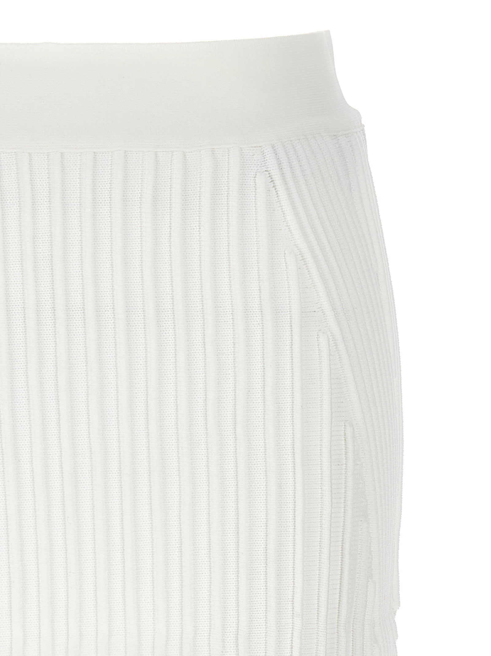 Shop Herve Leger Ottoman Low Rise Mini Skirt In White