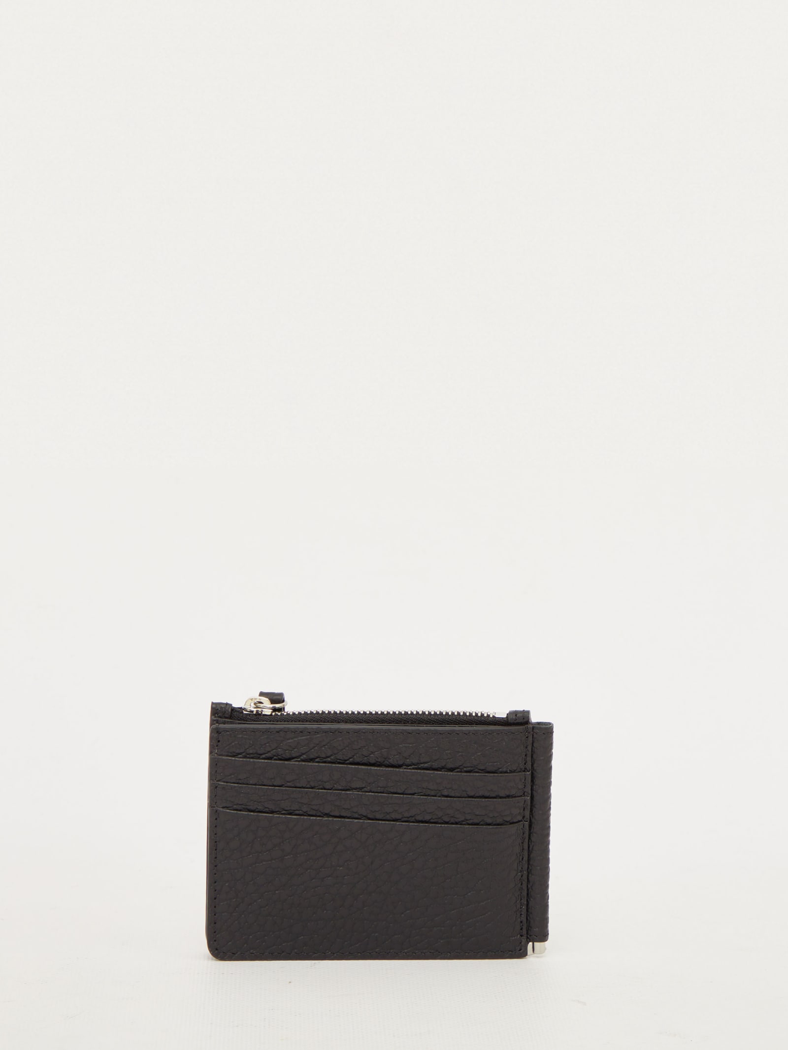 Shop Maison Margiela Black Leather Wallet