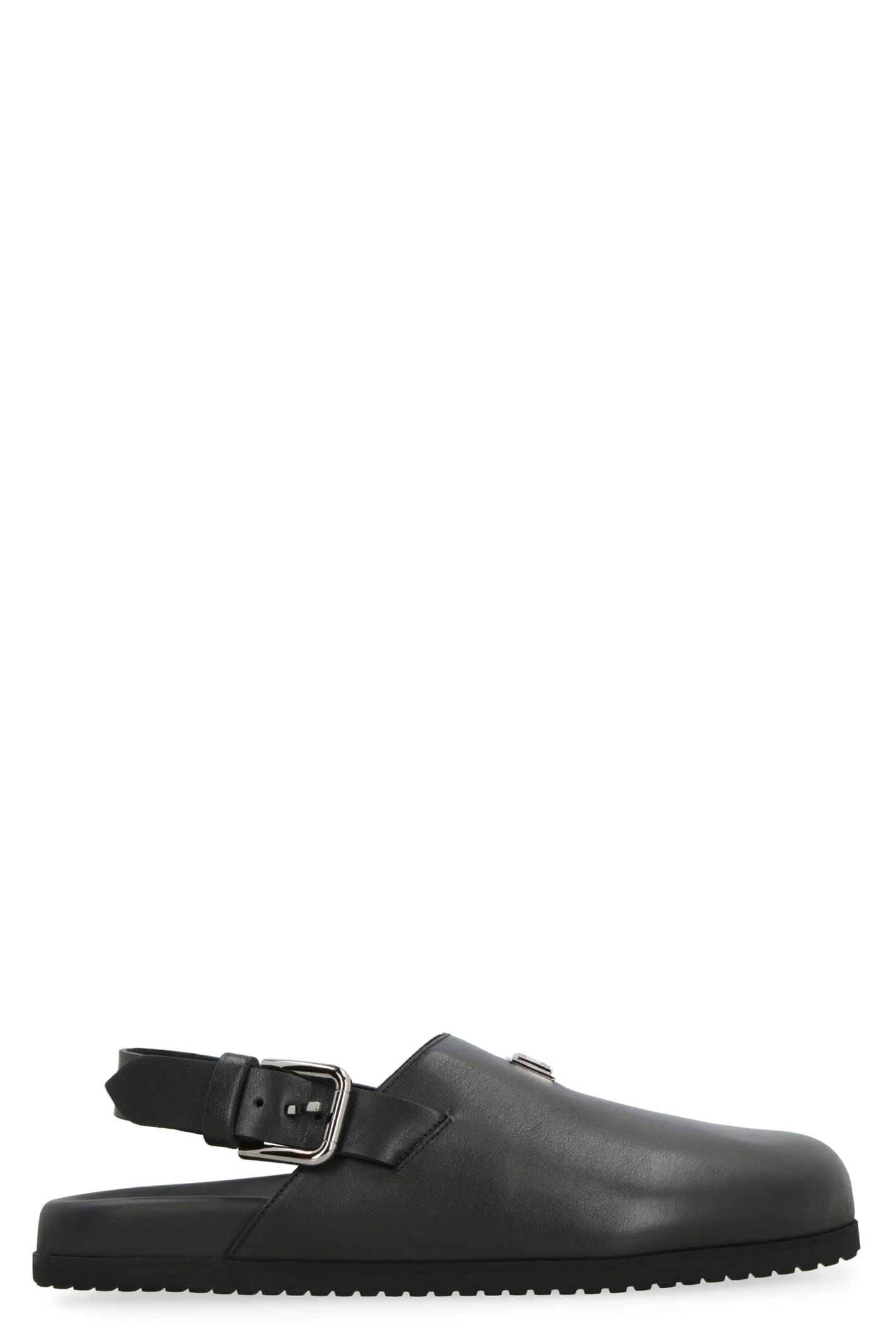 Shop Dolce & Gabbana Leather Mules In Black