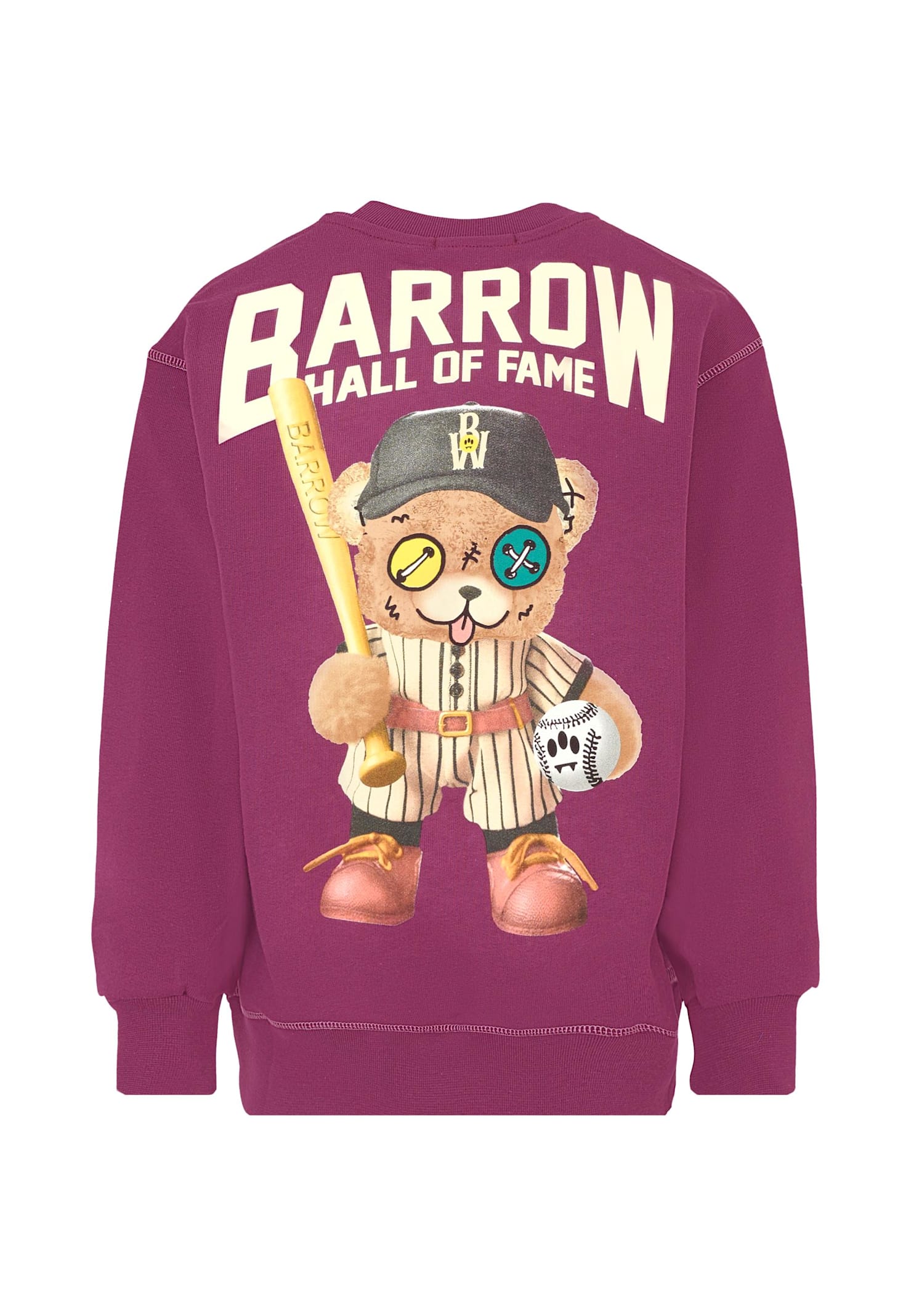 Barrow Purple Sweatshirt For Kids With Bear Print In Purple