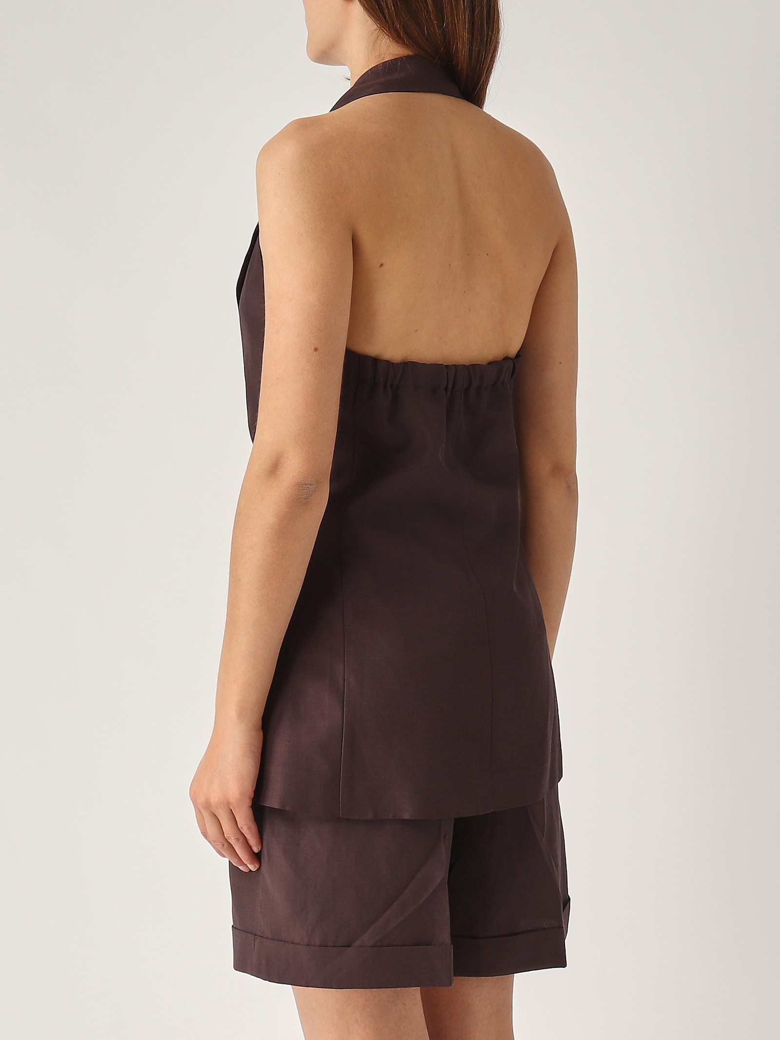 Liviana Conti Gilet Bobby Jacket In Brown