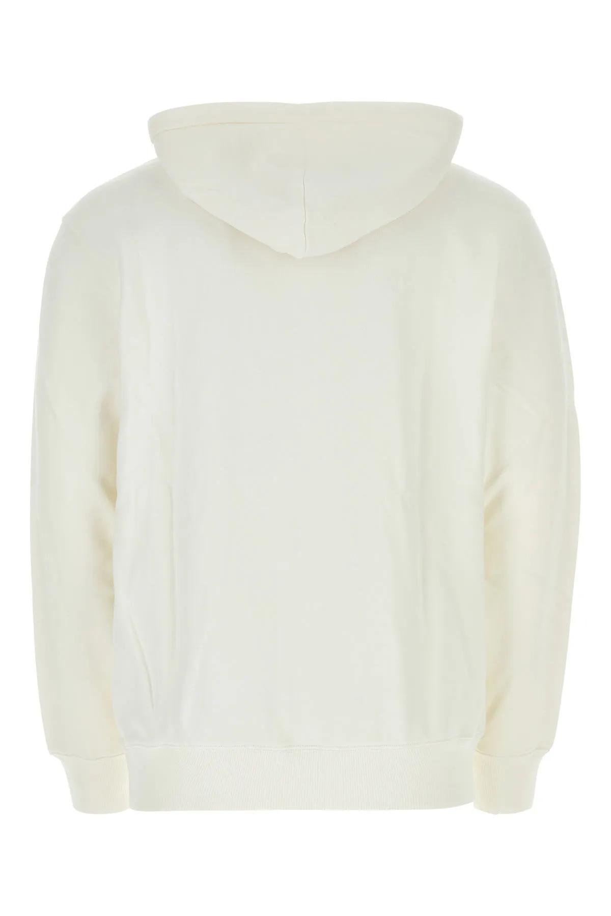Shop Carhartt White Cotton Hooded Duster Sweatshirt In Gd Wax Garment