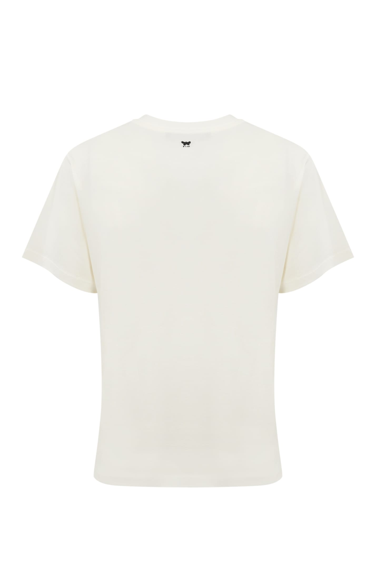 Weekend Max Mara White Jersey T-shirt With Logo Print In White