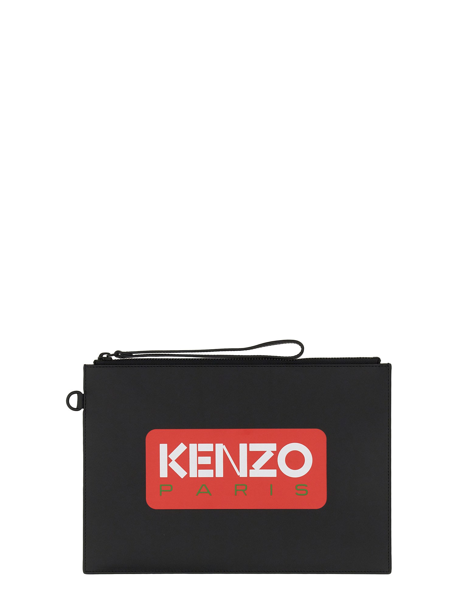 Shop Kenzo Clutch With Logo In Black