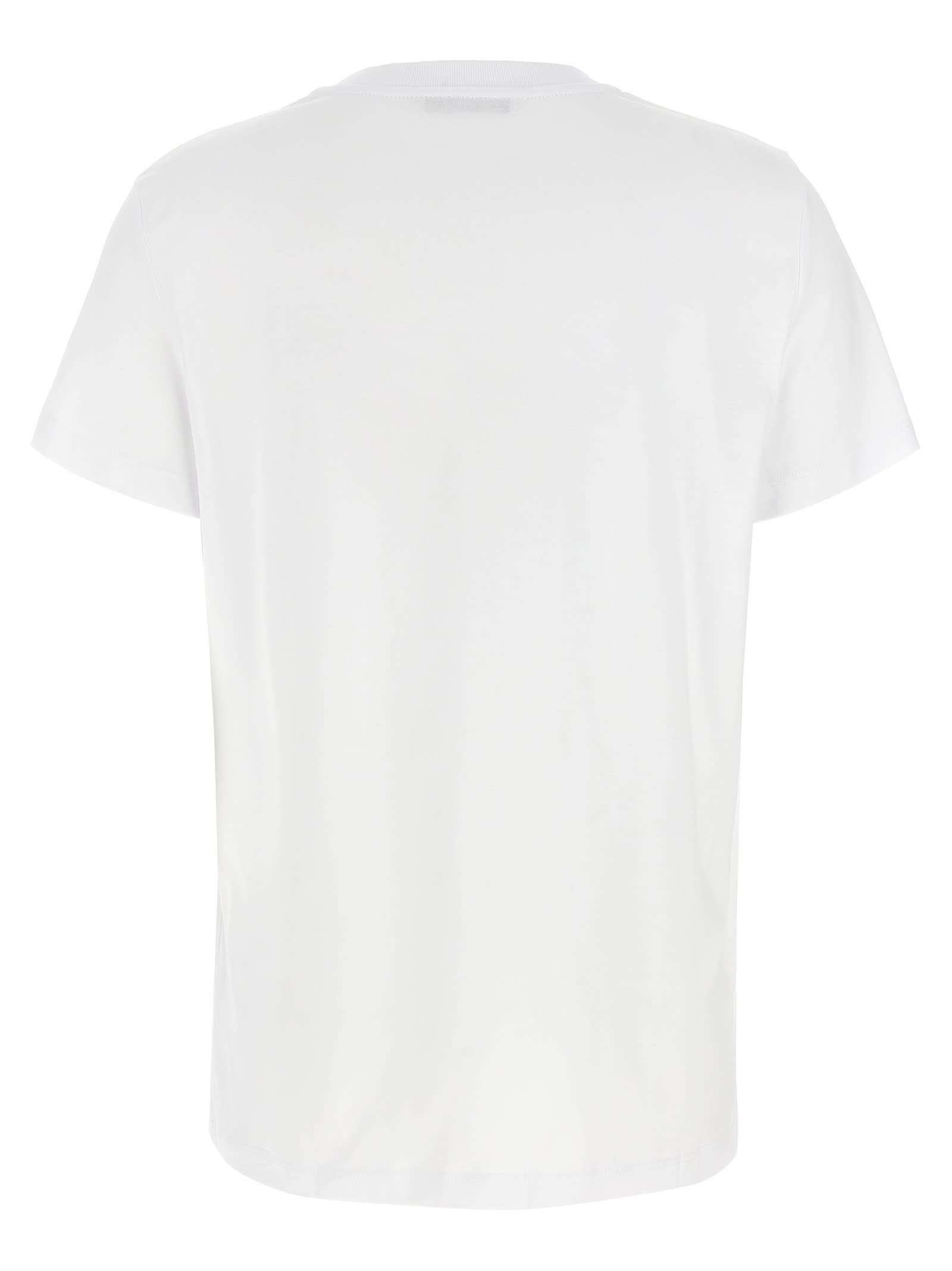 Max Mara Short Sleeve Crew Neck Top In Multi