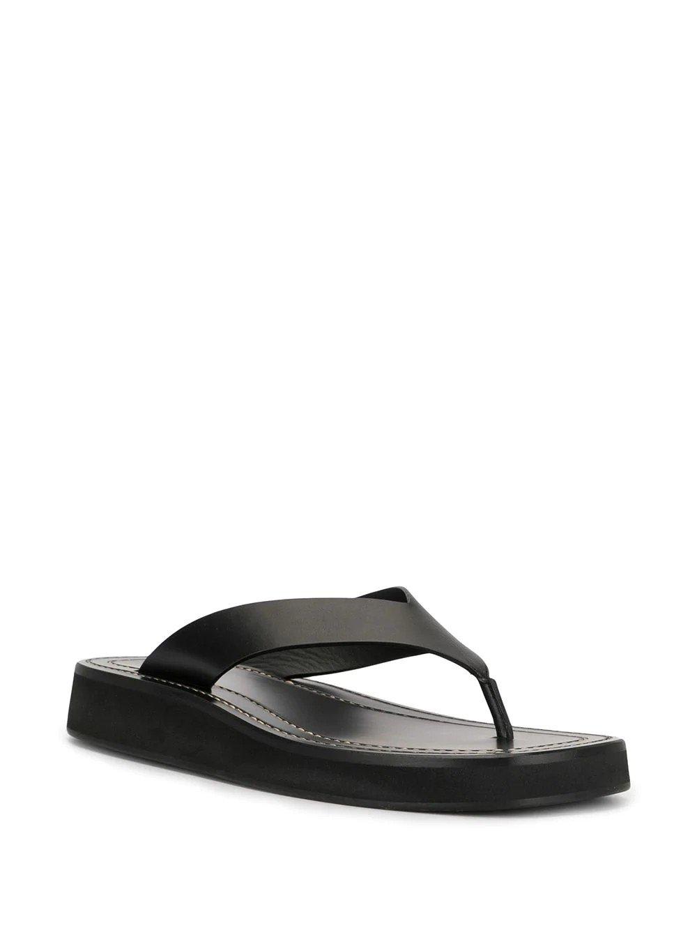 Shop The Row Ginza Platform Sandals In Black