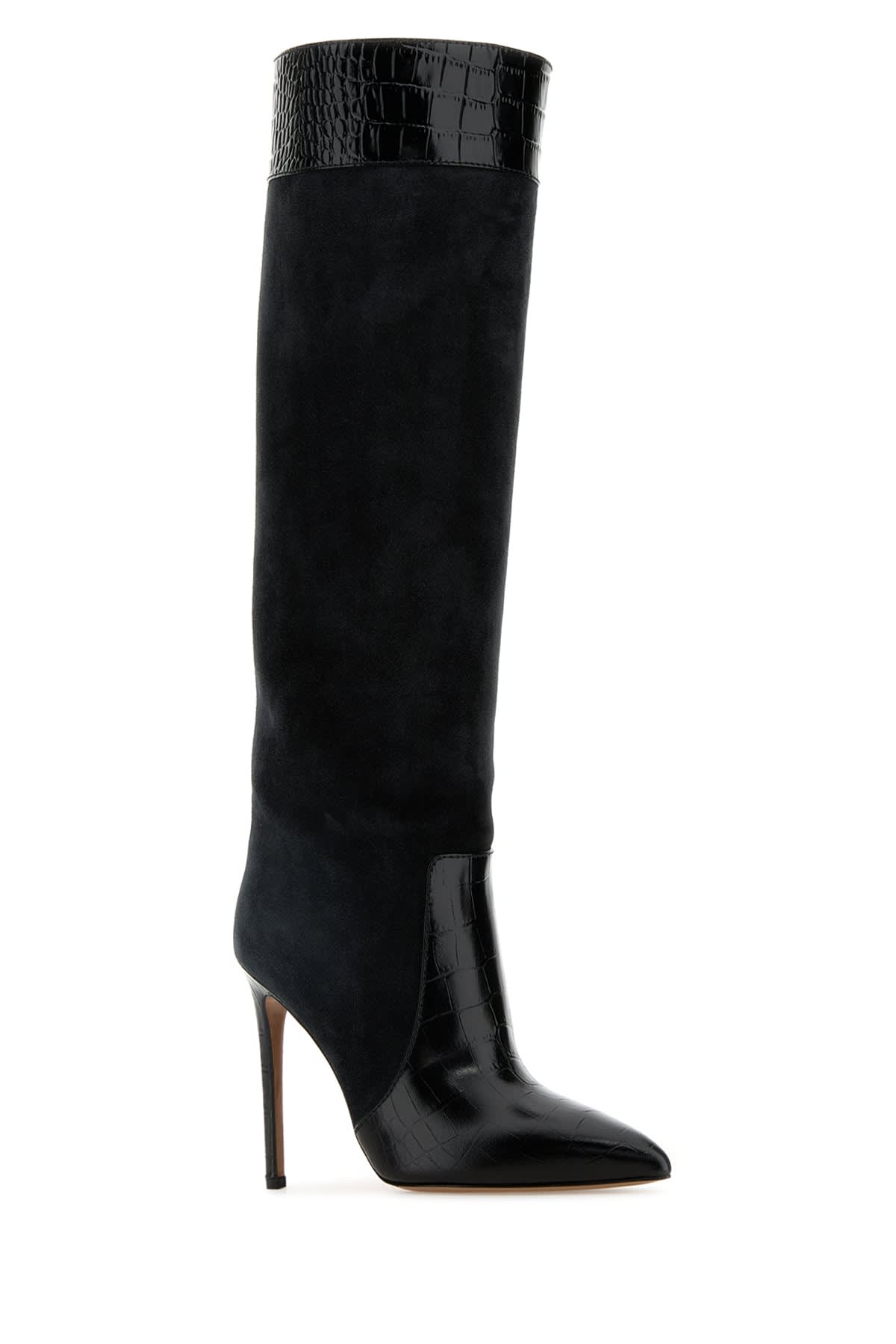 Paris Texas Woman Boot Black Size 8 Leather In Carboneoffblack