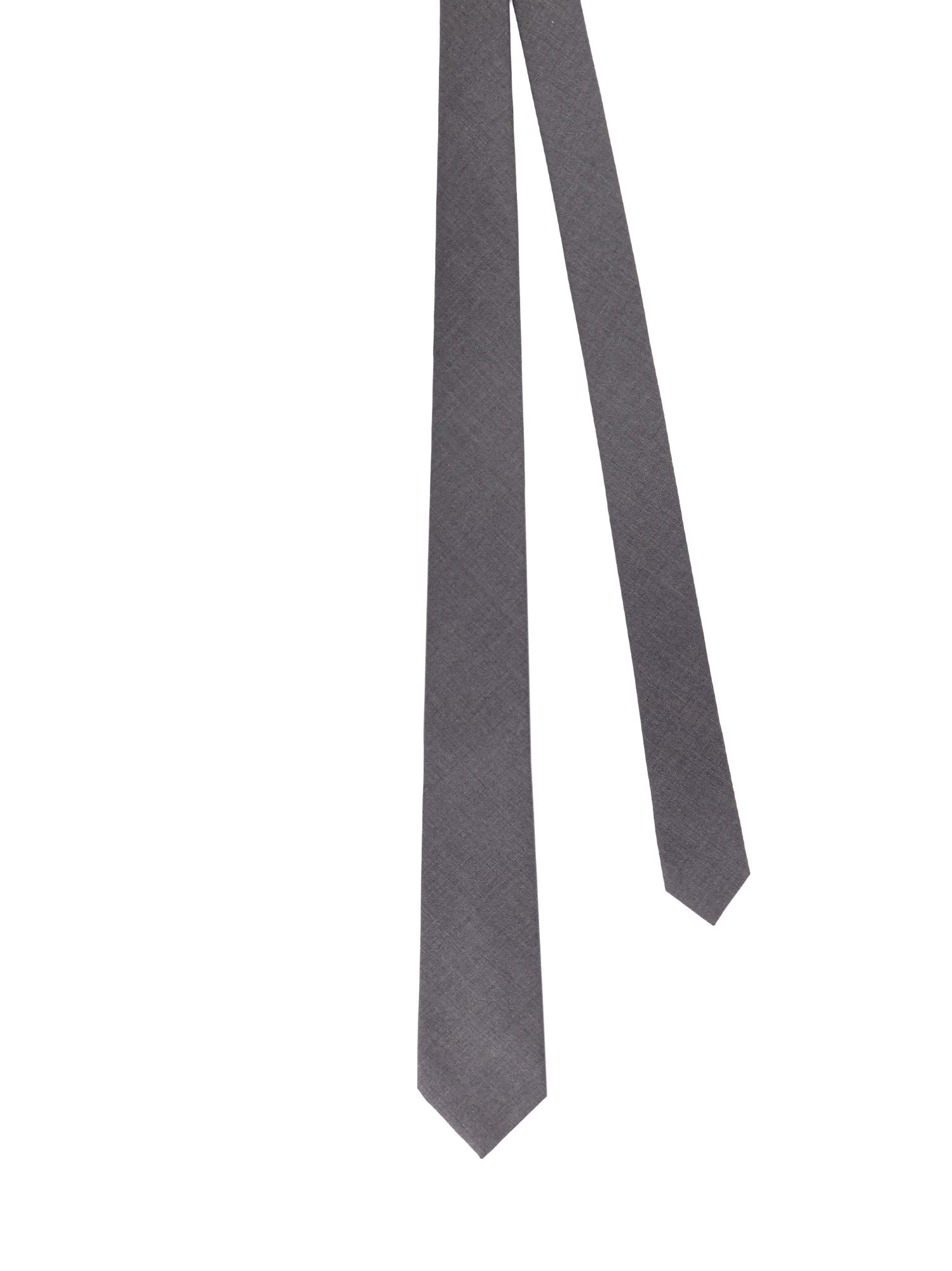 Kiton Wool Tie In Gray