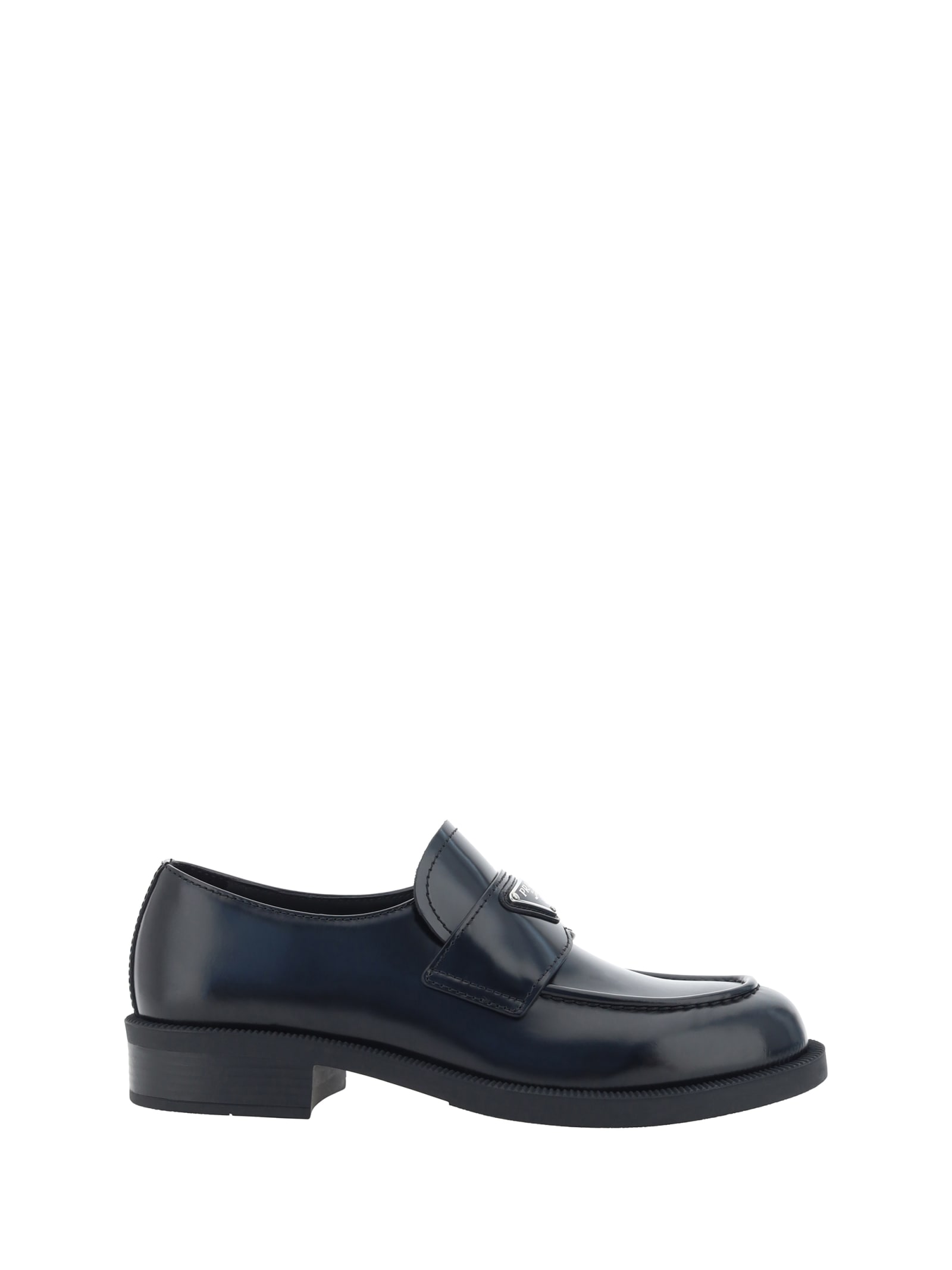 Shop Prada Loafers In Nero