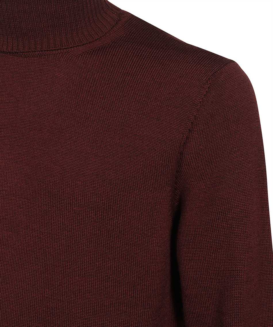 Shop Emporio Armani Virgin Wool Turtleneck Sweater In Burgundy