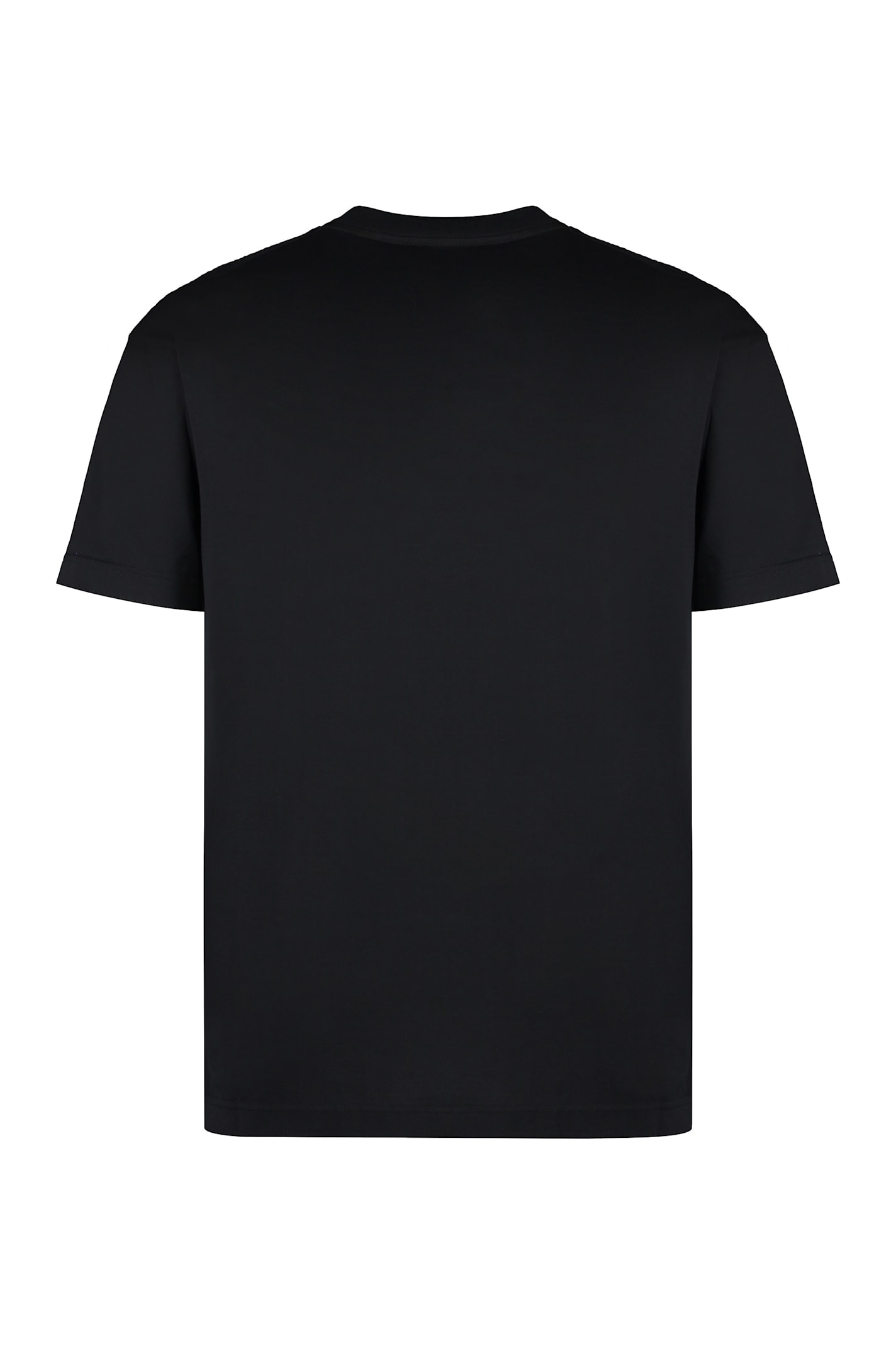 Palm Angels Black T-shirt With Front Dice And Logo Print In Black - Off White