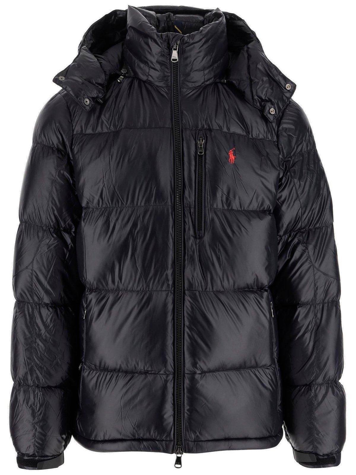 Shop Polo Ralph Lauren The Gorham Glossed Down Jacket Down Jacket In Black