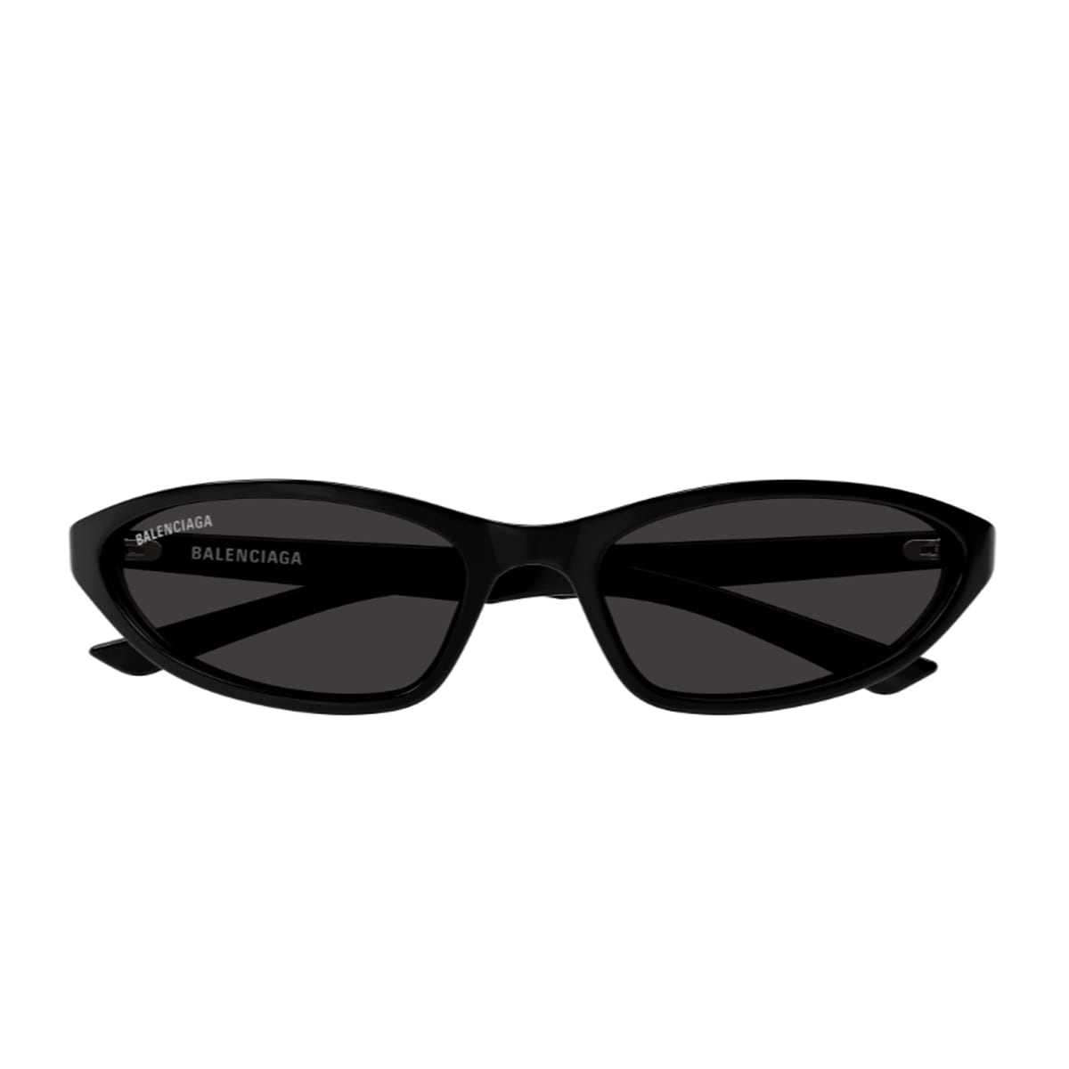 Balenciaga Bb0402s Neo Oval 2.0 Linea Everyday 001 Black Grey Sunglasses