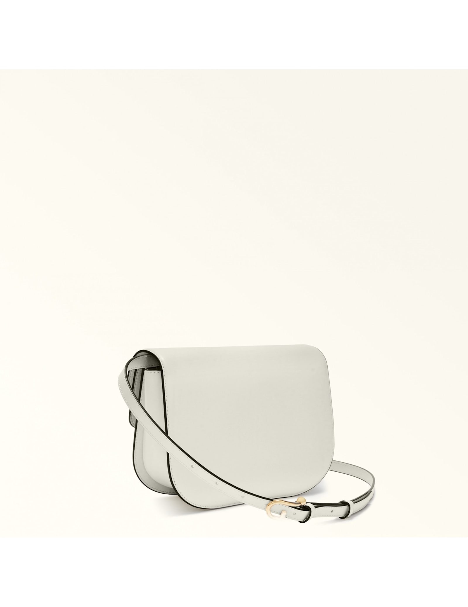 Furla Sfera S Shoulder Bag In Cream Color Leather