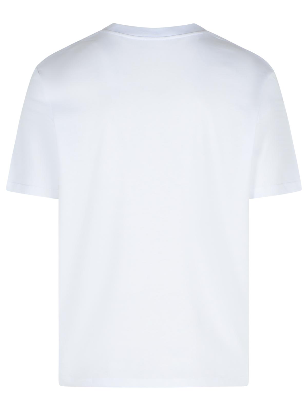 Balmain Crew Neck T-shirt With Bold Logo Detailing In White