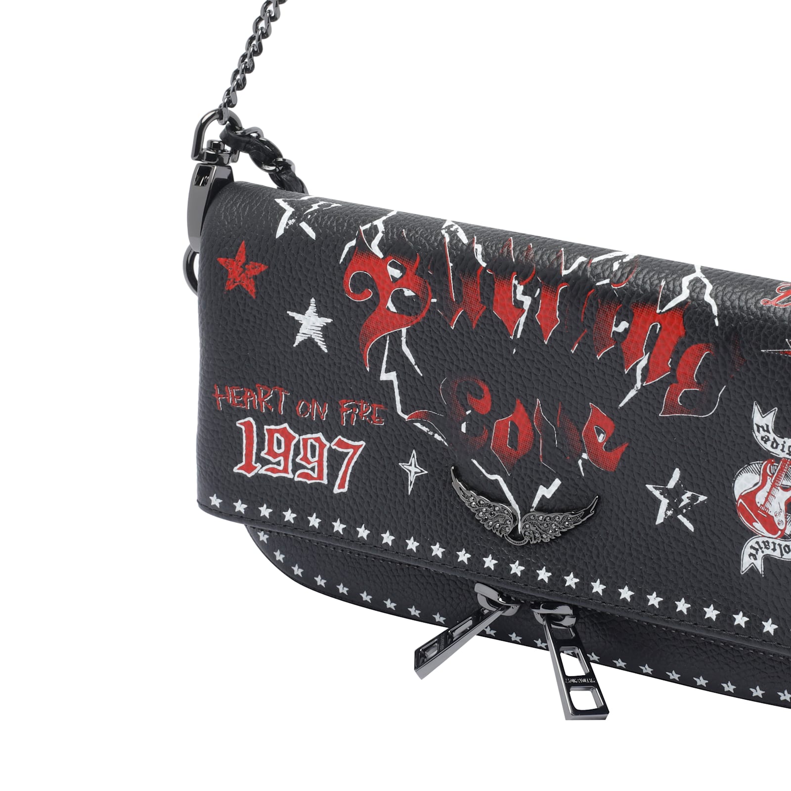 Zadig & Voltaire Nano Rock Punk Crossbody Bag In Black