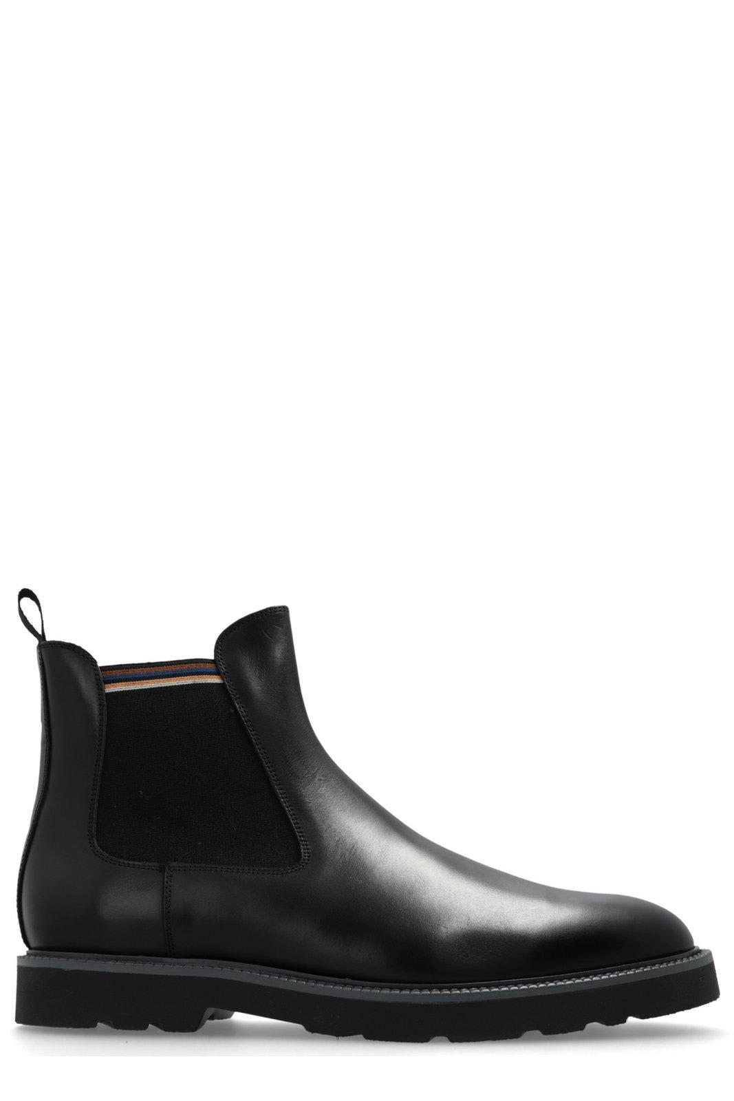 Shop Paul Smith Leather Chelsea Boots In Black